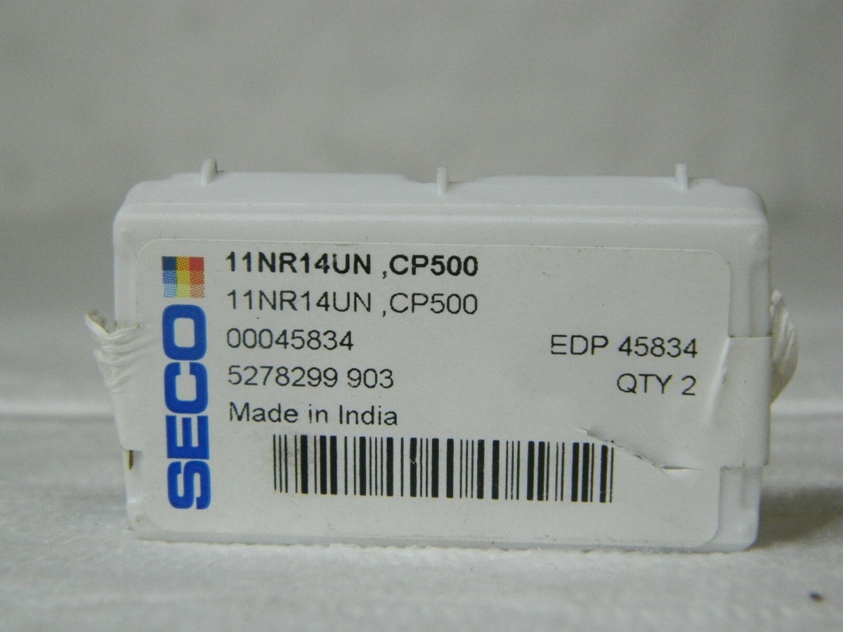 Seco 11NR Internal Right Hand 14 UN Laydown Threading Insert Qty 3 45834