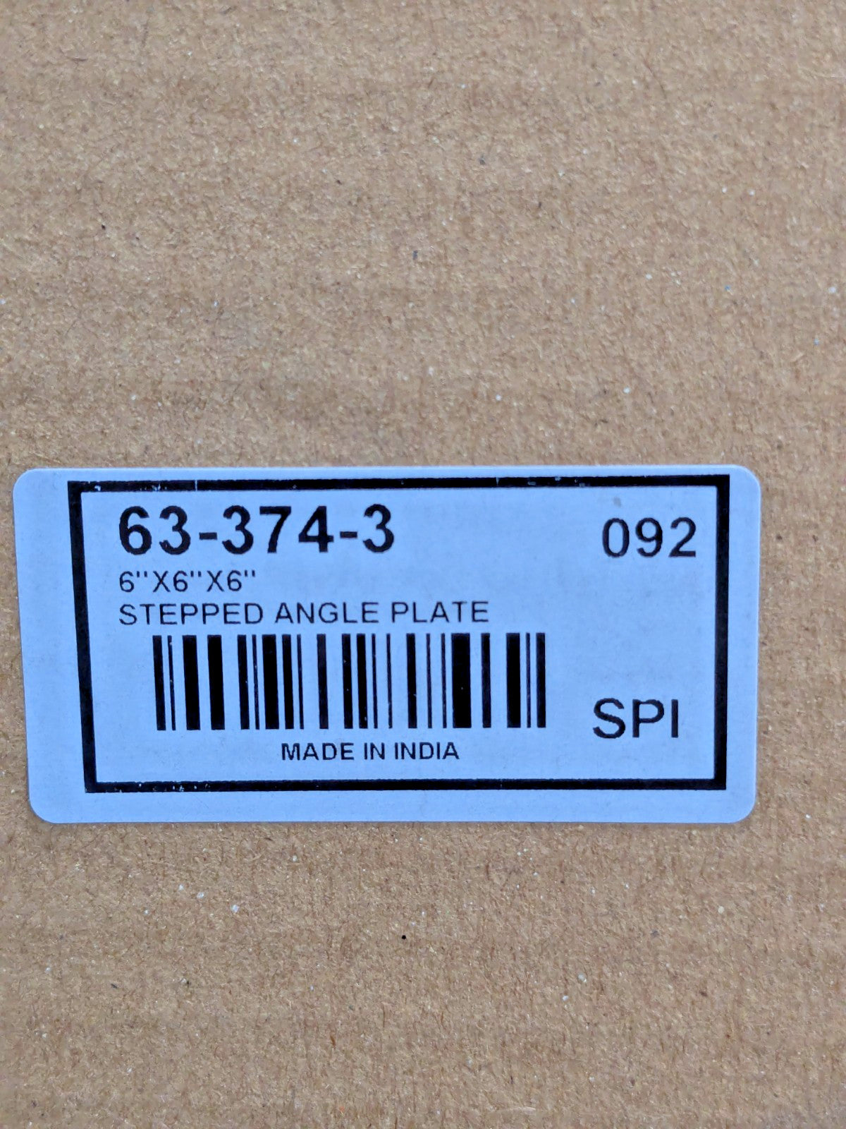 SPI Steel Stepped Angle Plate 6" Wide x 6" Deep x 6" High 63-374-