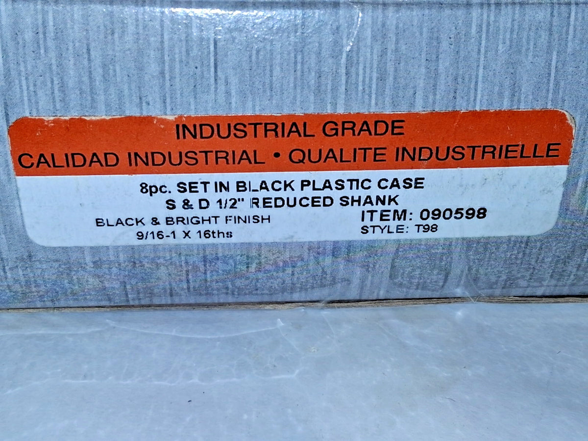 Drillco Reduced Shank Drill Bit Set 8 Pc 9/16 to 1" 118 deg HSS 090598