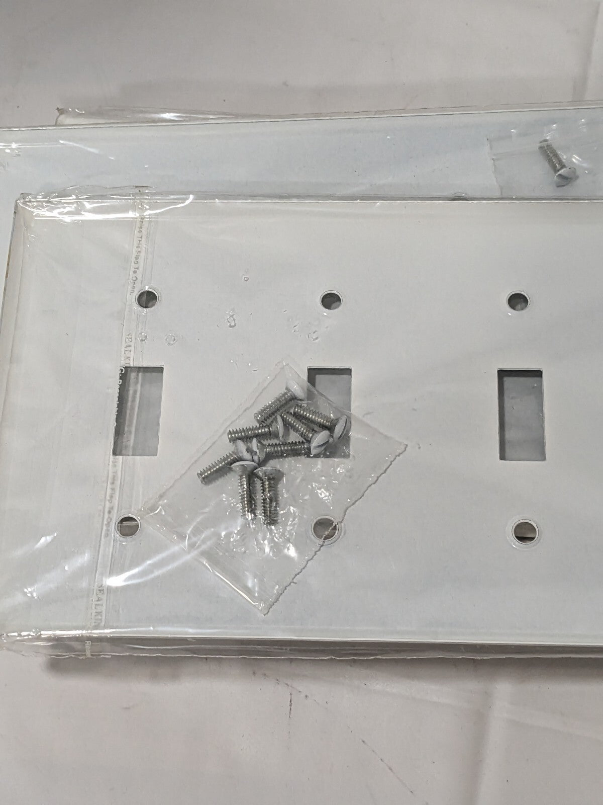 United Electric 4 Gang Steel White Toggle Plate QTY 10 US86074