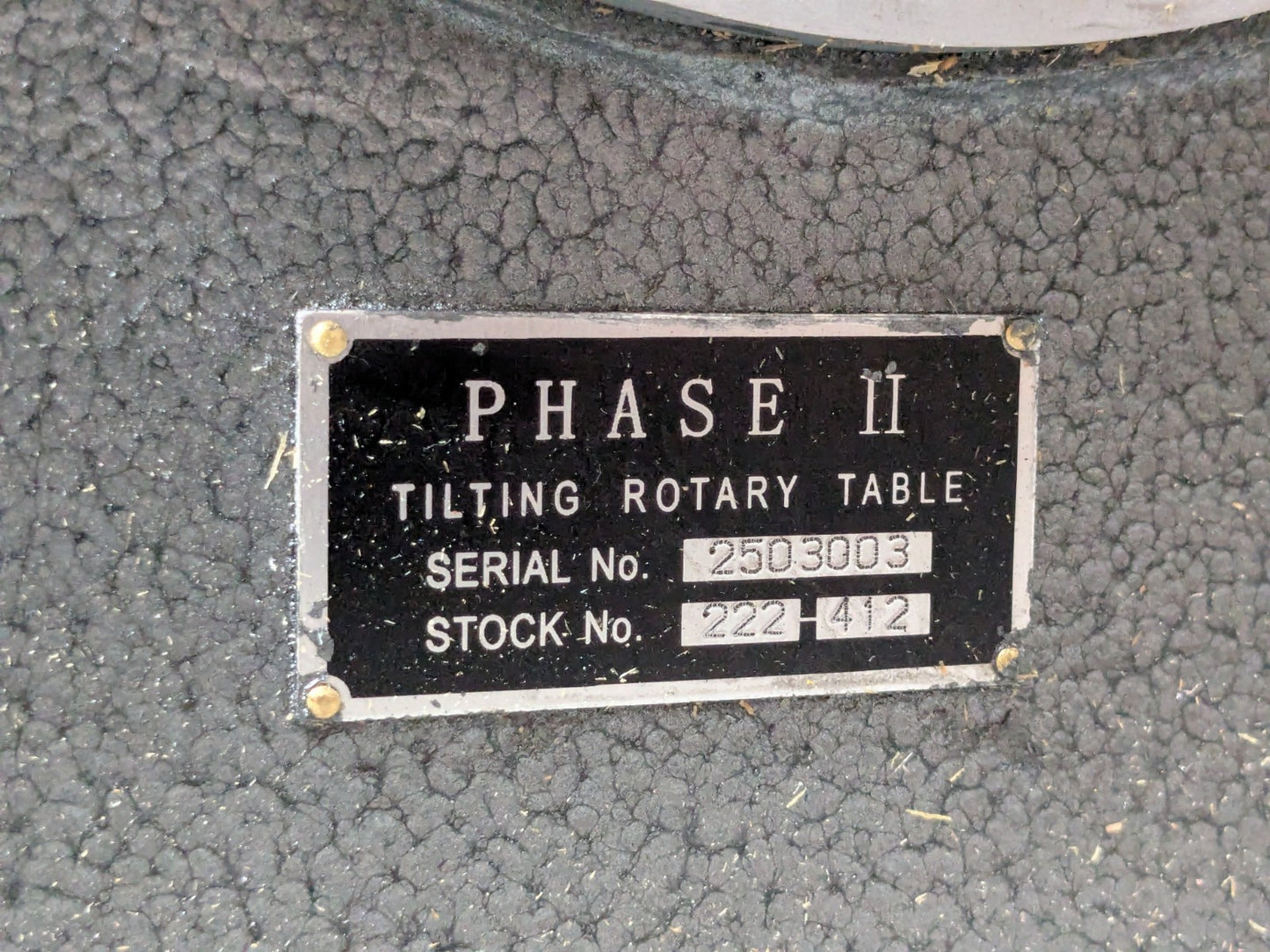 Phase II Precision Tilting Rotary Table 12" Diameter 4MT Center Taper 222-4