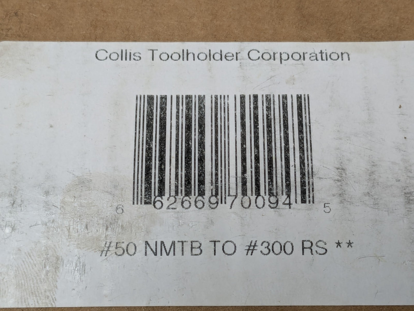 COLLIS TOOL NMTB50 Rotary Tool Holder Quick Change Master Hold RS300 70094
