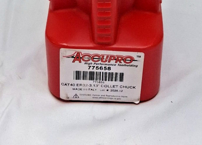 Accupro Taper Shank ER32 Collet Chuck 0.0780 to 0.7870" Cap 775658
