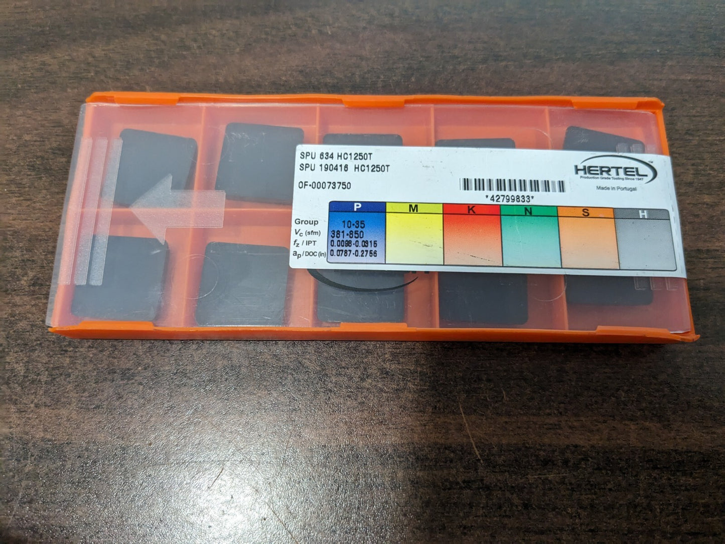 HERTEL Turning Insert 10pk SPU634 HC1250T, Solid Carbide 1002383
