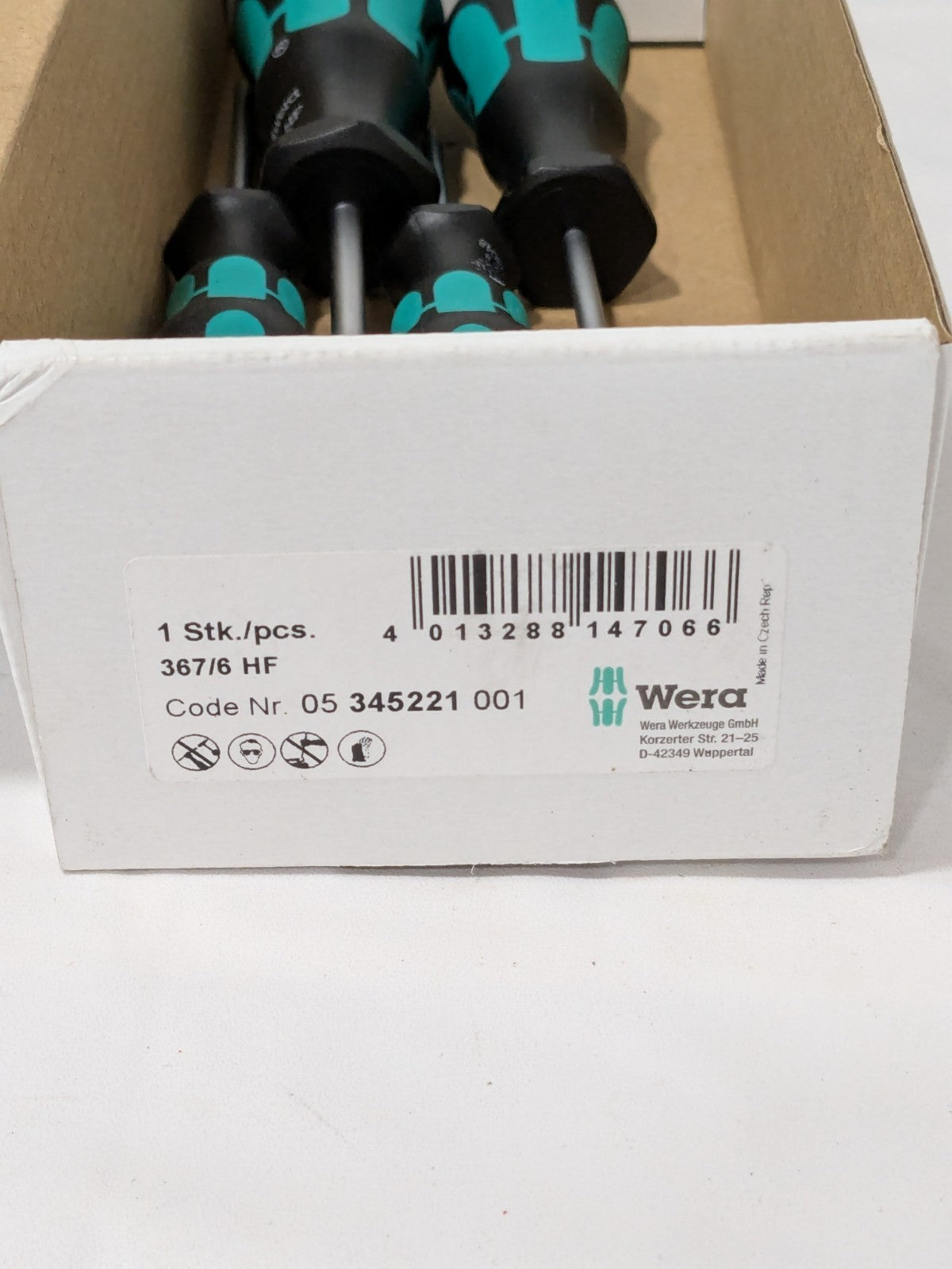 WERA 4 Piece T8 to T25 Torx Driver Set 05345221001 MISSING T20 & T30
