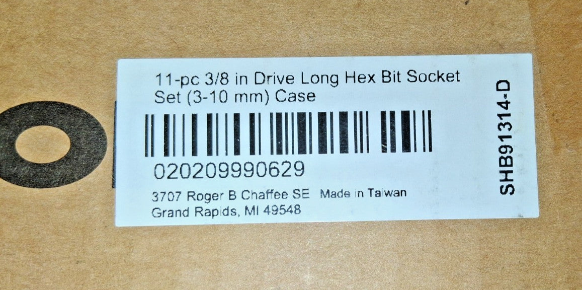 Tekton Hex & Torx Long Bit Socket Set Drive Size (Inch) 3/8 SHB91314