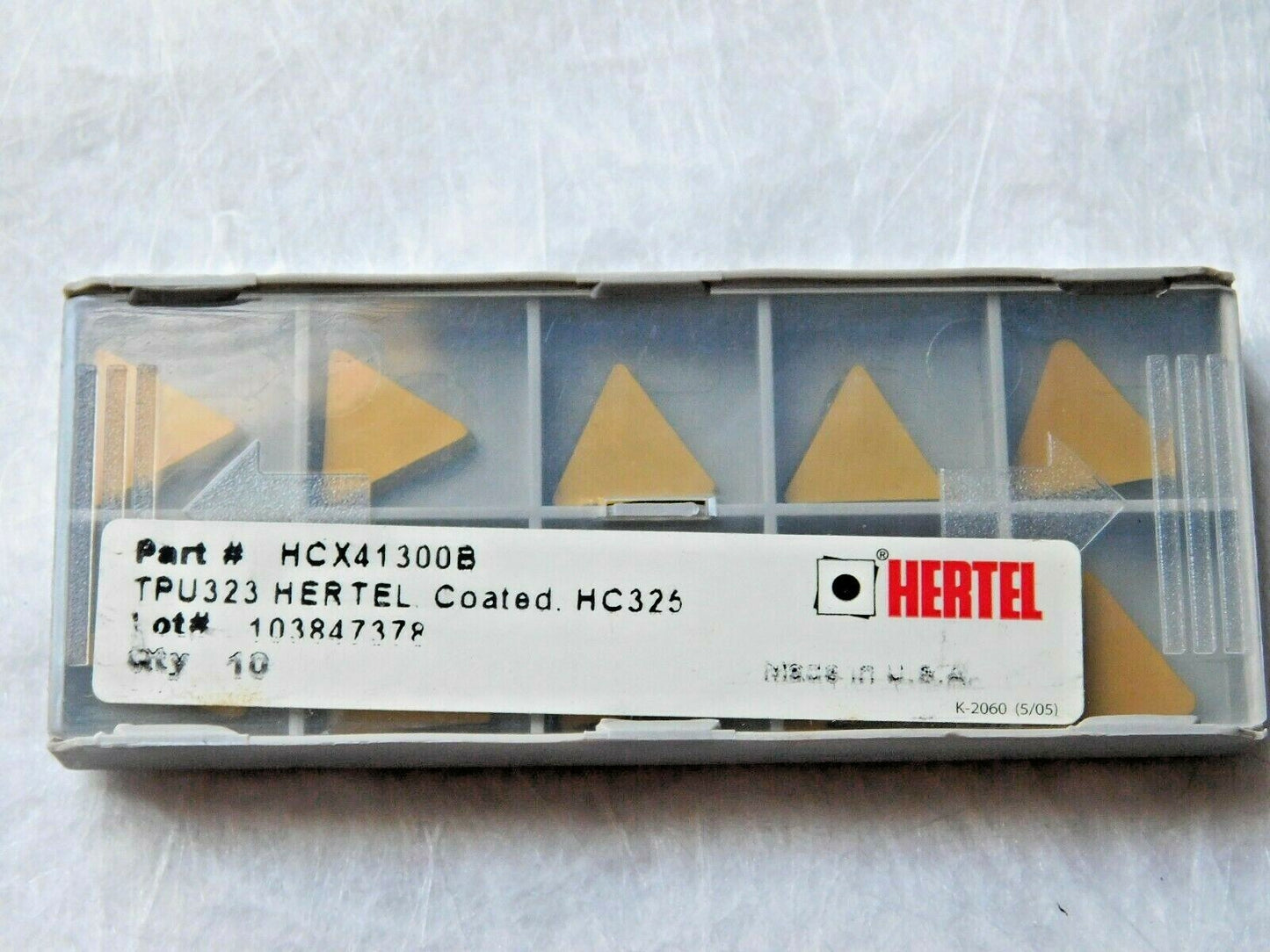 Hertel Carbide Turning Inserts TPU323 Grade HC325 Qty 10 05692975