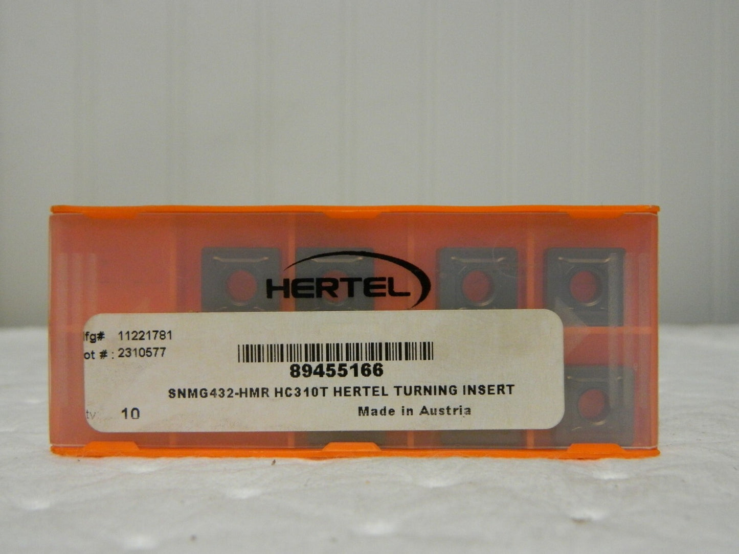Hertel Carbide Turning Insert SNMG432 HMR Grade HC310T QTY 7 89455166