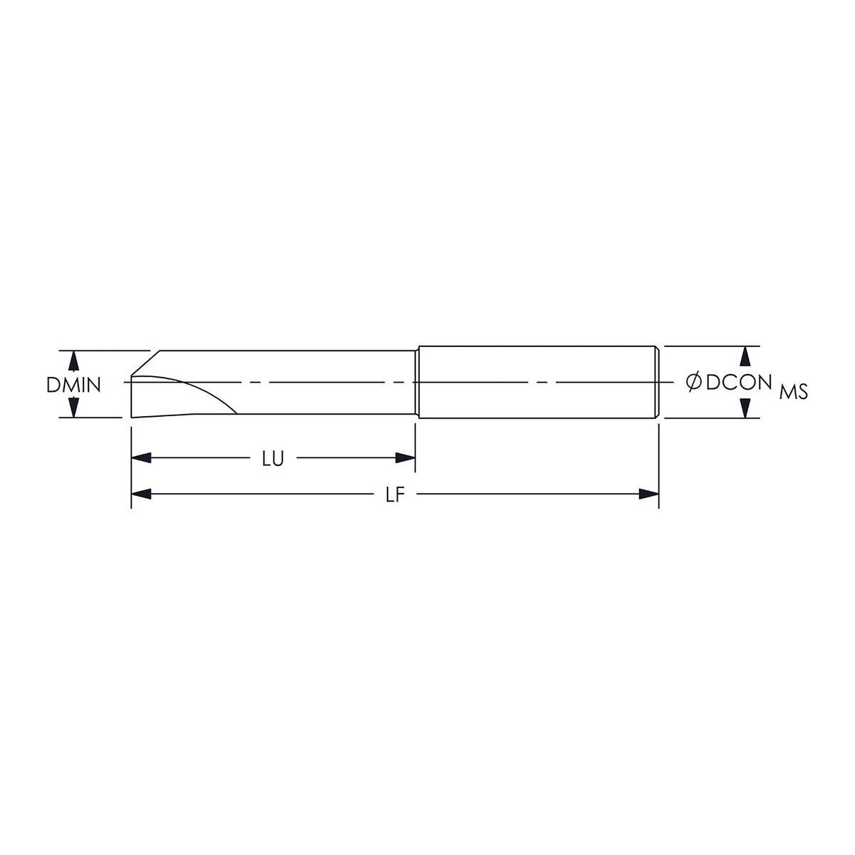ARCH/ULTRADEX Carbide Boring Bar RH 0.312"SD UD312-300-1.25R UD52 951-000-0