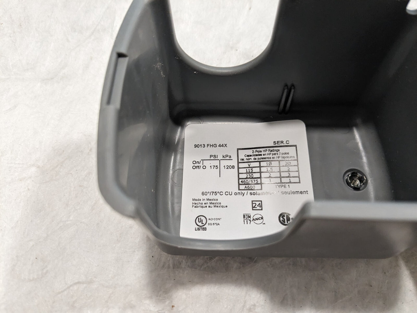 Square D Fyg3 9013fyg3j20 Pressure Switch