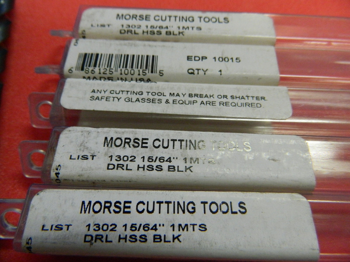 Morse Cutting Tools Qty.5 Taper Shank Drill Bit 15/64" Dia. x 6-1/8"