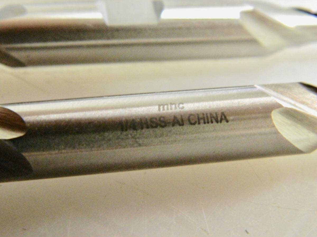 Pro-Grade Ball Double End Mills 3 Pack 1/4" Dia 1/2" LOC 2 Flute HSS 0