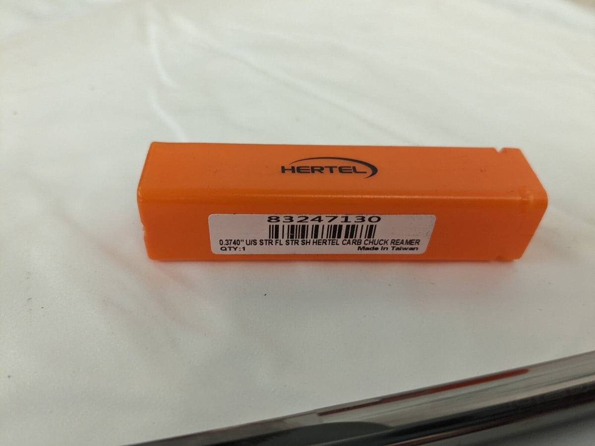 HERTEL Chucking Reamer: 0.374 Dia Solid Carbide 83247130
