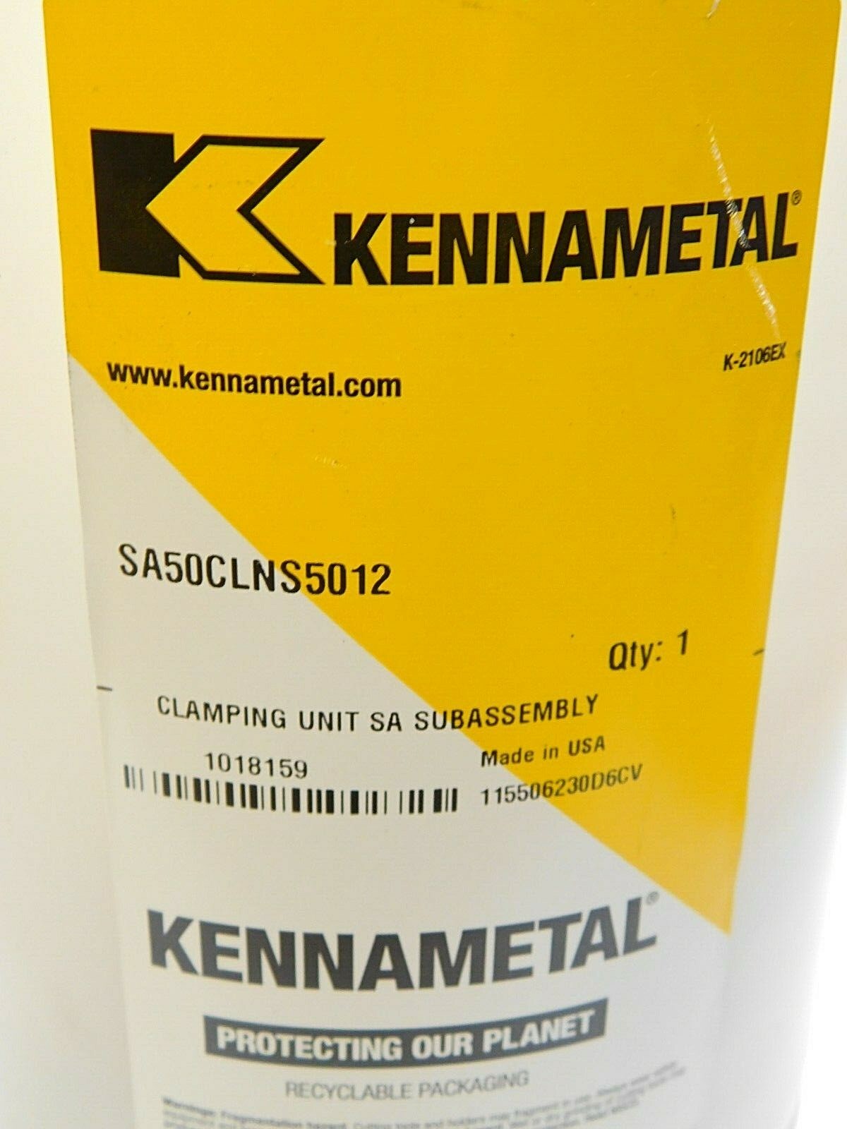 Kennametal INCOMPLETE Lathe Modular Clamping Unit SA50CLNS5012 1018159