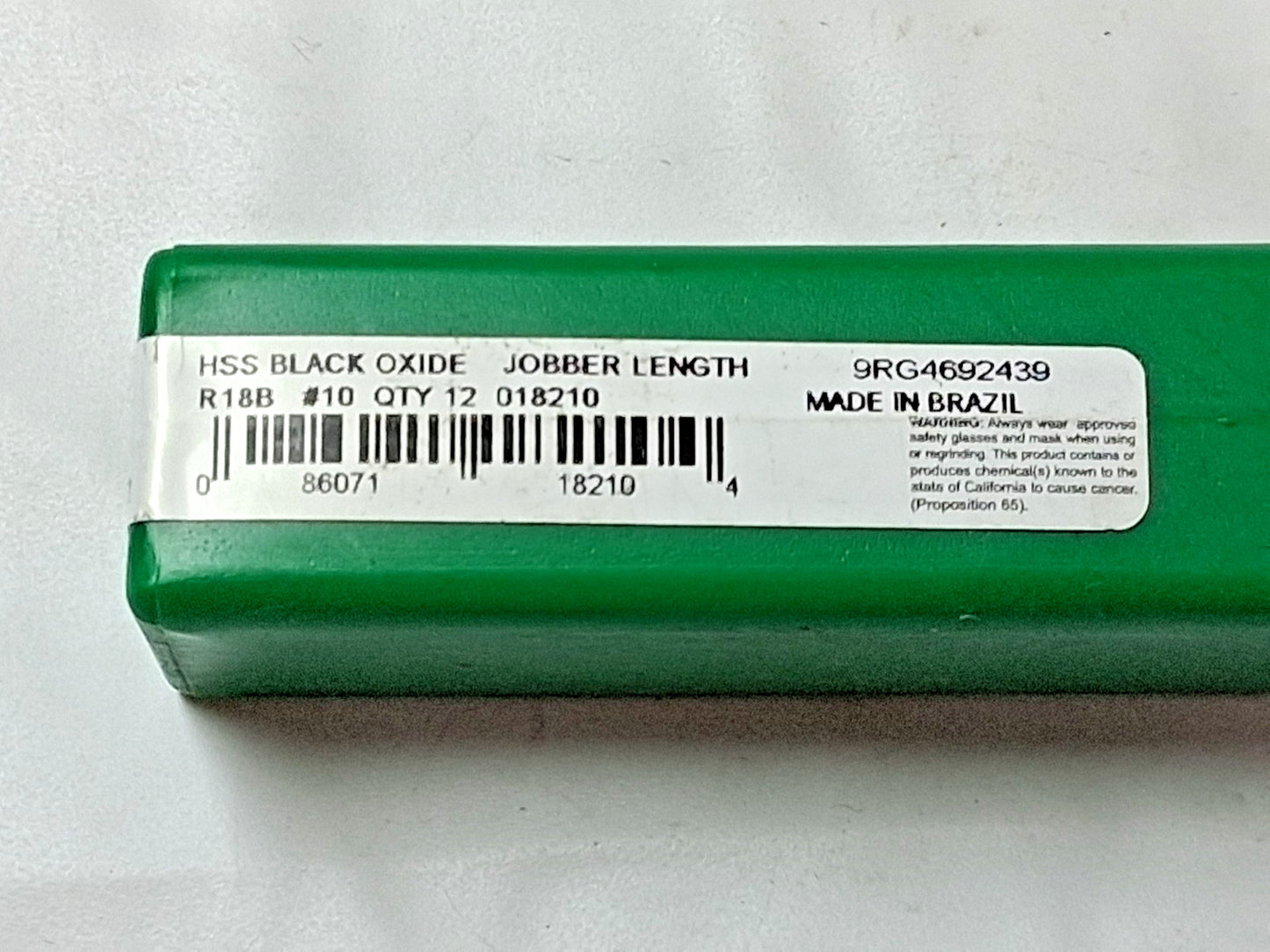 Precision Twist Drill Jobber Length Drill Bits HSS #10 QTY12 135 deg 018210