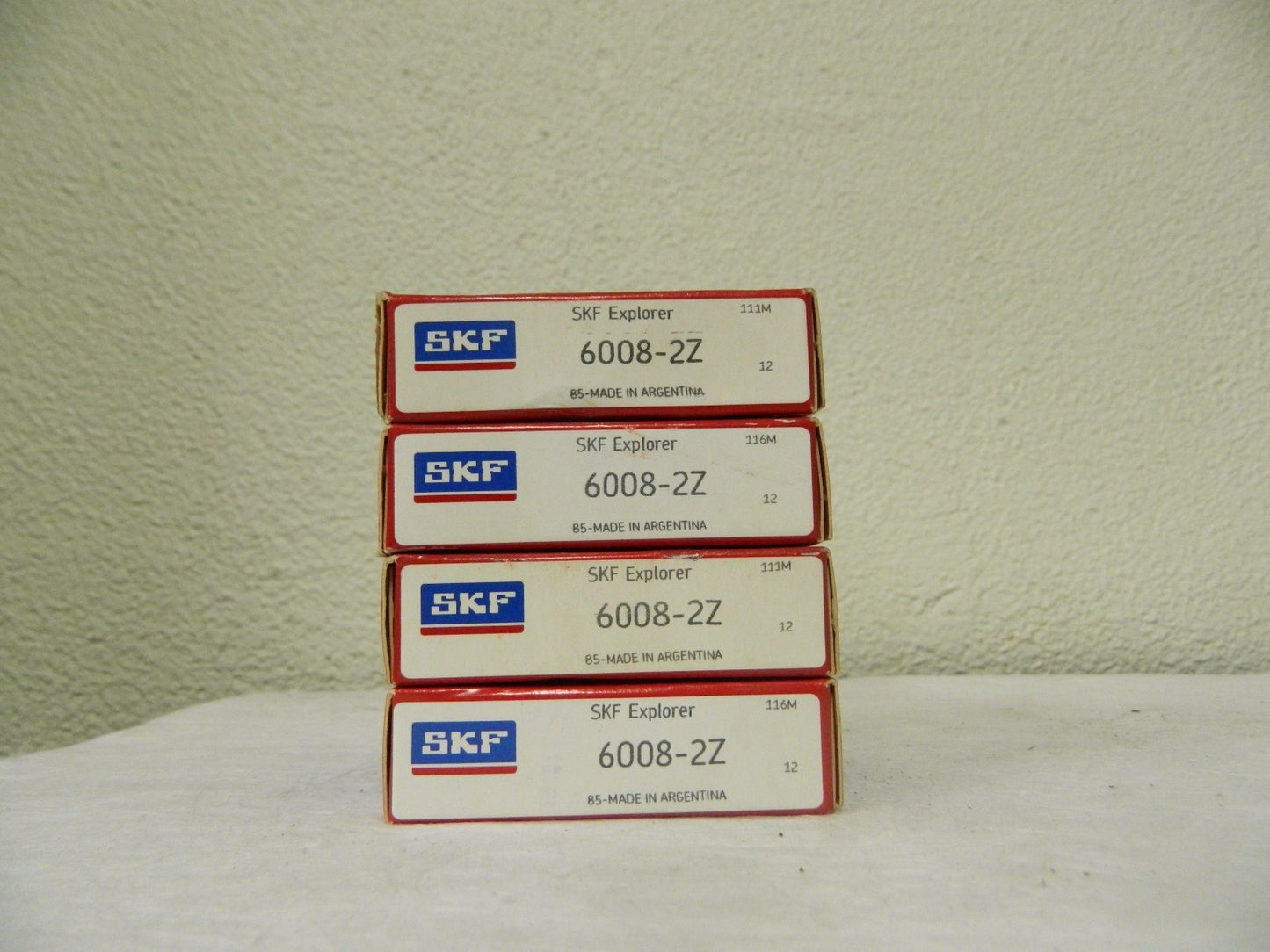SKF Radial Ball Bearing 1 Row 0.59" Wide 2.68" Outside Diam Qty 4 6008