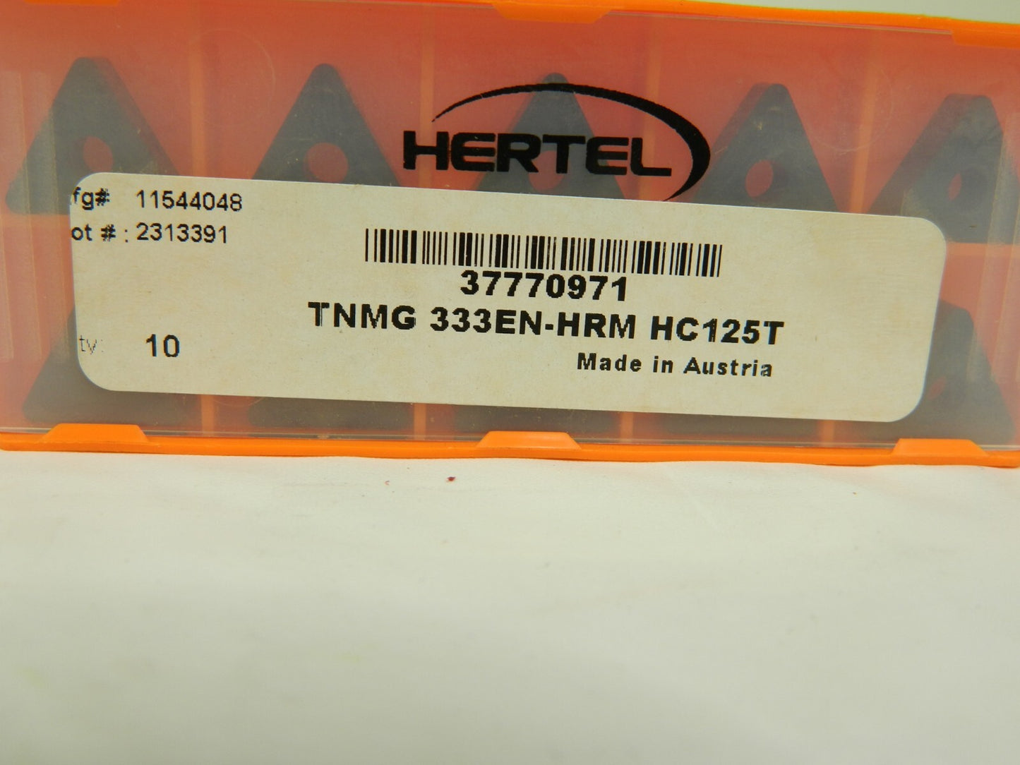 HERTEL TNMG 333EN HRM HC125T Carbide Turning Insert Qty 10 37770971