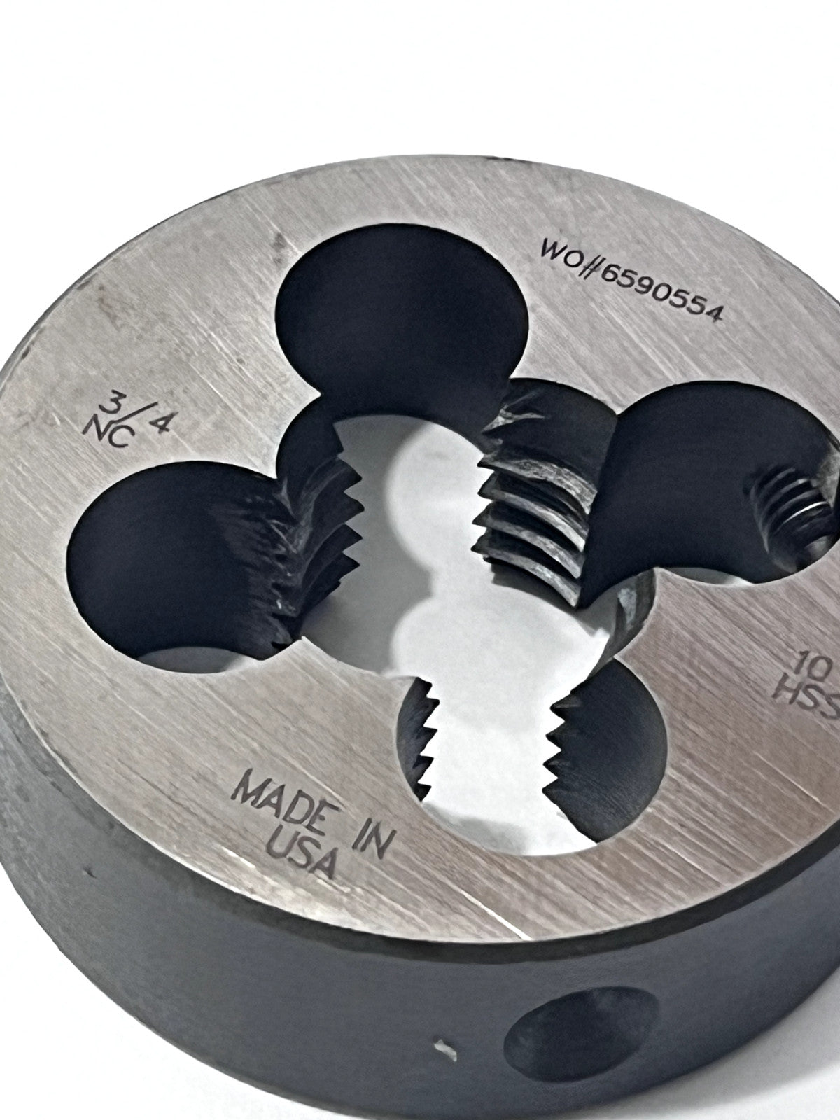 Round Die: 3/4-10, 2" OD, High Speed Steel 03695517