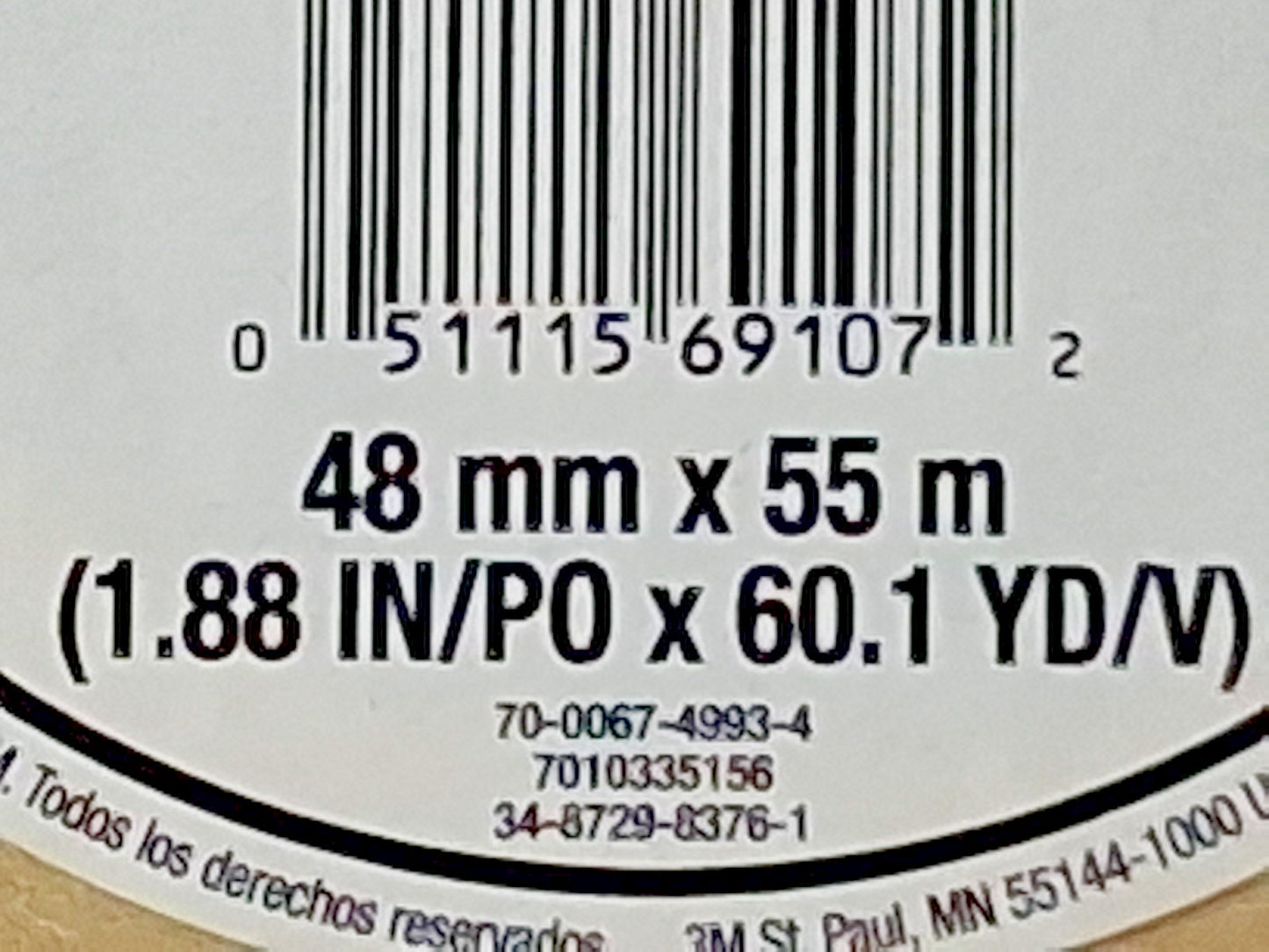 3M Tan Masking Tape 2PK 48 mm W 55 m L 7.3 mil Thick 7010335156