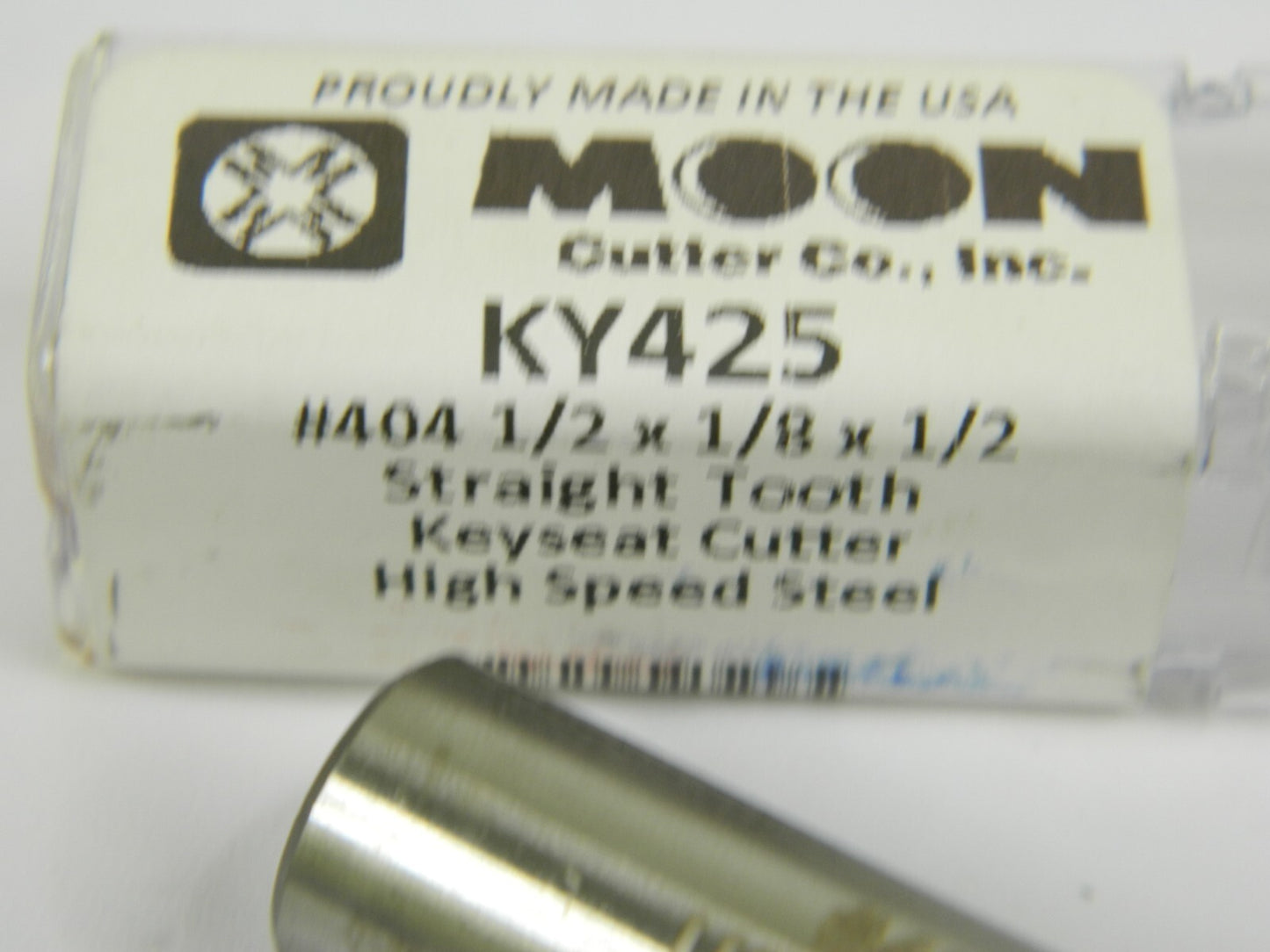 Moon Straight-Tooth Woodruff Keyseat Cutter 1/2" Diam 10 Teeth KY425