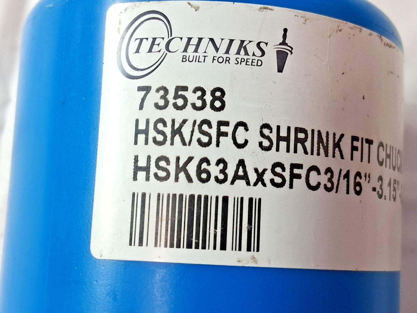 Techniks Shrink-Fit Tool Holder & Adapter HSK63A Taper Shank 73538