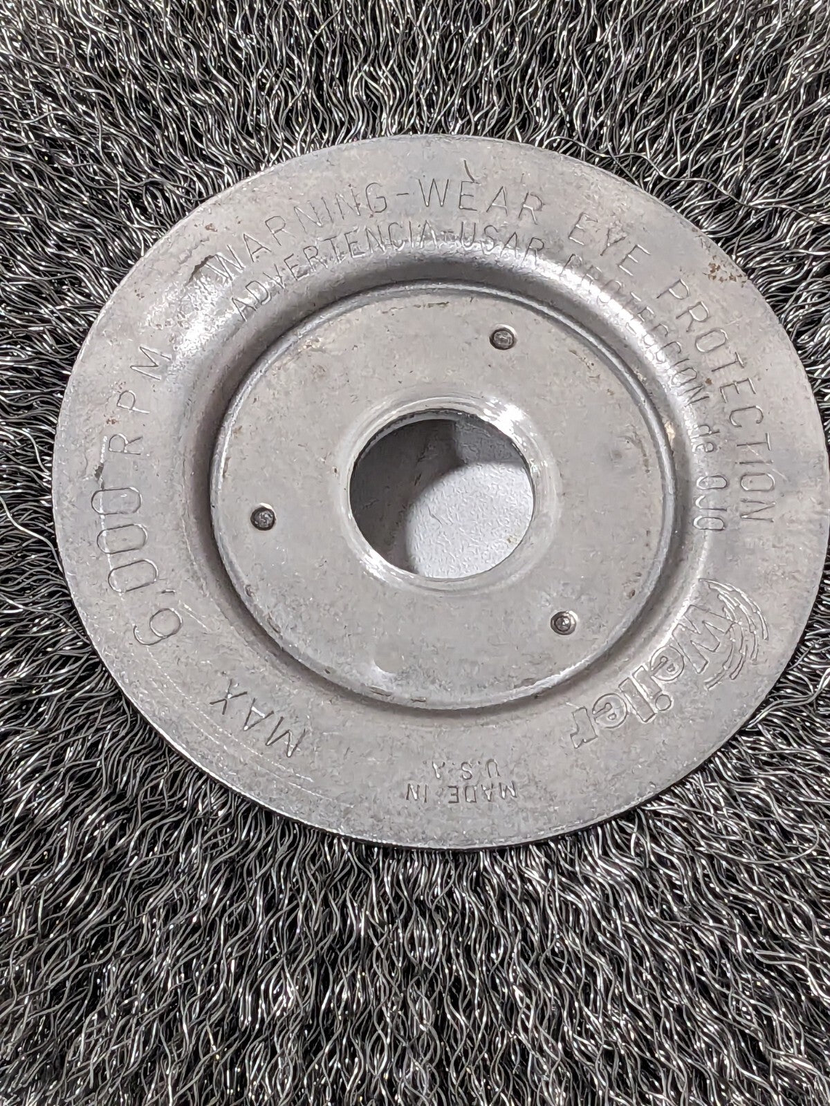 WEILER Crimped Wheel Brush: 6" Wheel Dia, 1/2" Face Width 01068