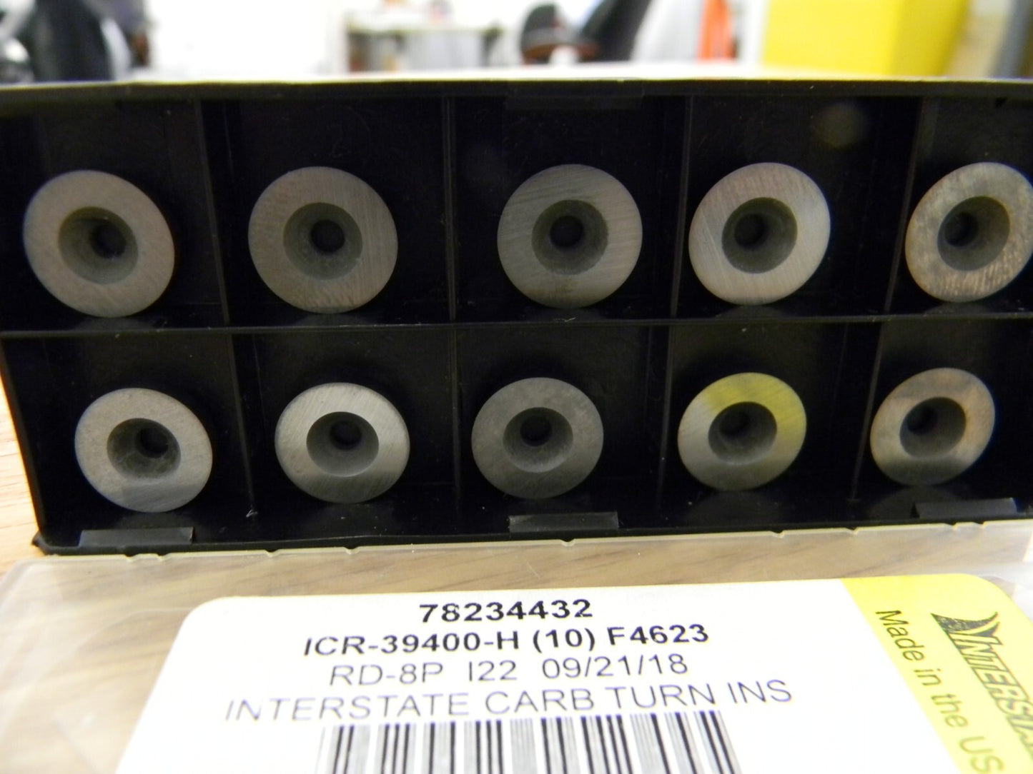 Interstate RD8P I22 Carbide Turning Insert Qty 10 ICR39400H