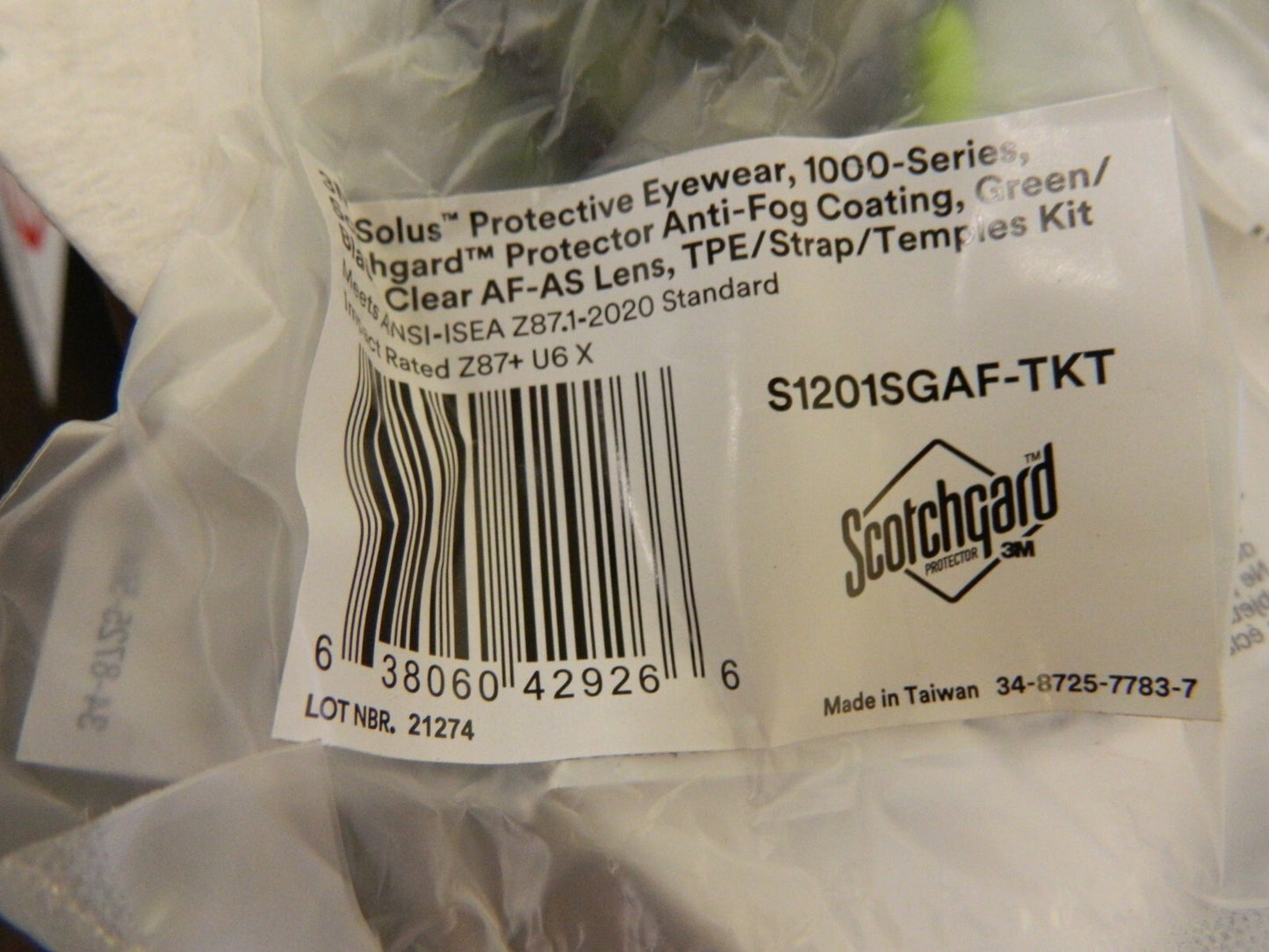 3M Safety Glass: Solus, Clear Lenses, Anti-Fog, ANSI Z87.1-2015 7100079049