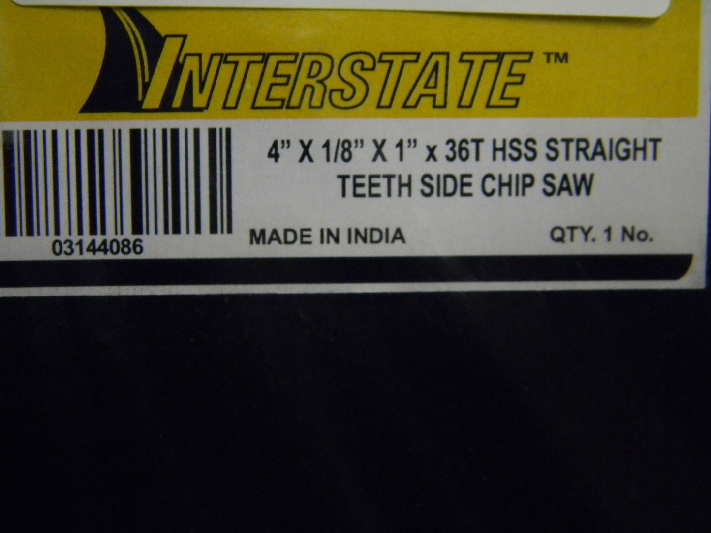 Interstate 4" x 1/8" x 1" 36Teeth HSS Straight Teeth Side Chip Saw #03144086