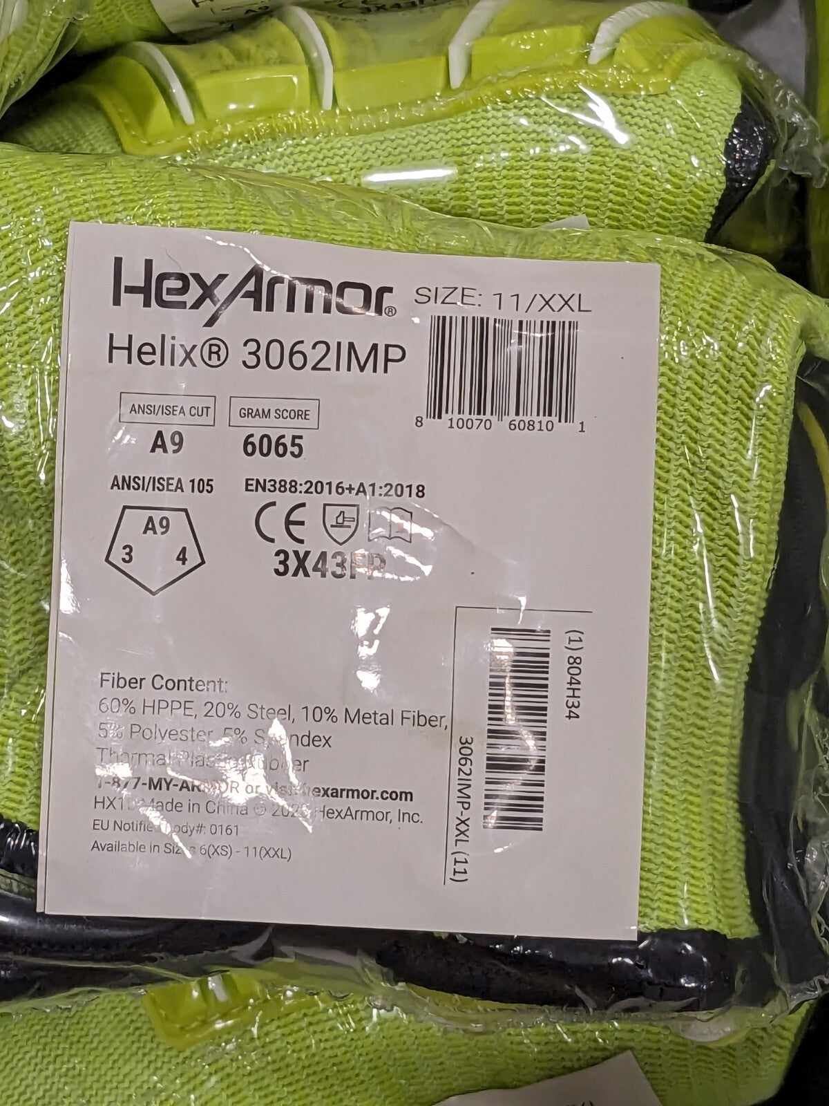 Abrasion Resistant & Cut & Puncture-Resistant Gloves Sz 2XL Qty 12 3062IMP-XXL