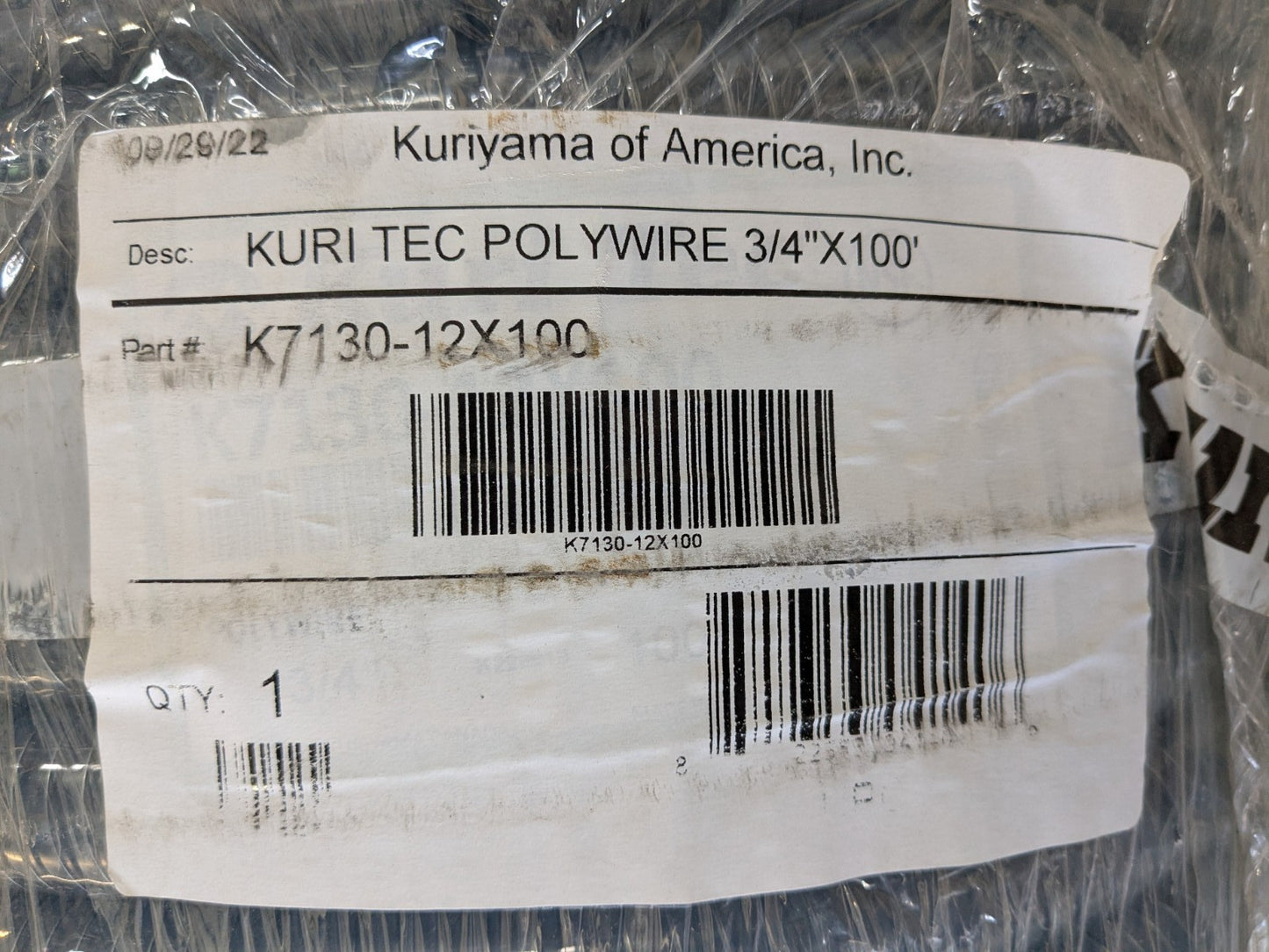 Kuriyama Reinforced PVC Transfer Hose 100 Ft. x 3/4 In. 150 PSI Max K7130-12-100