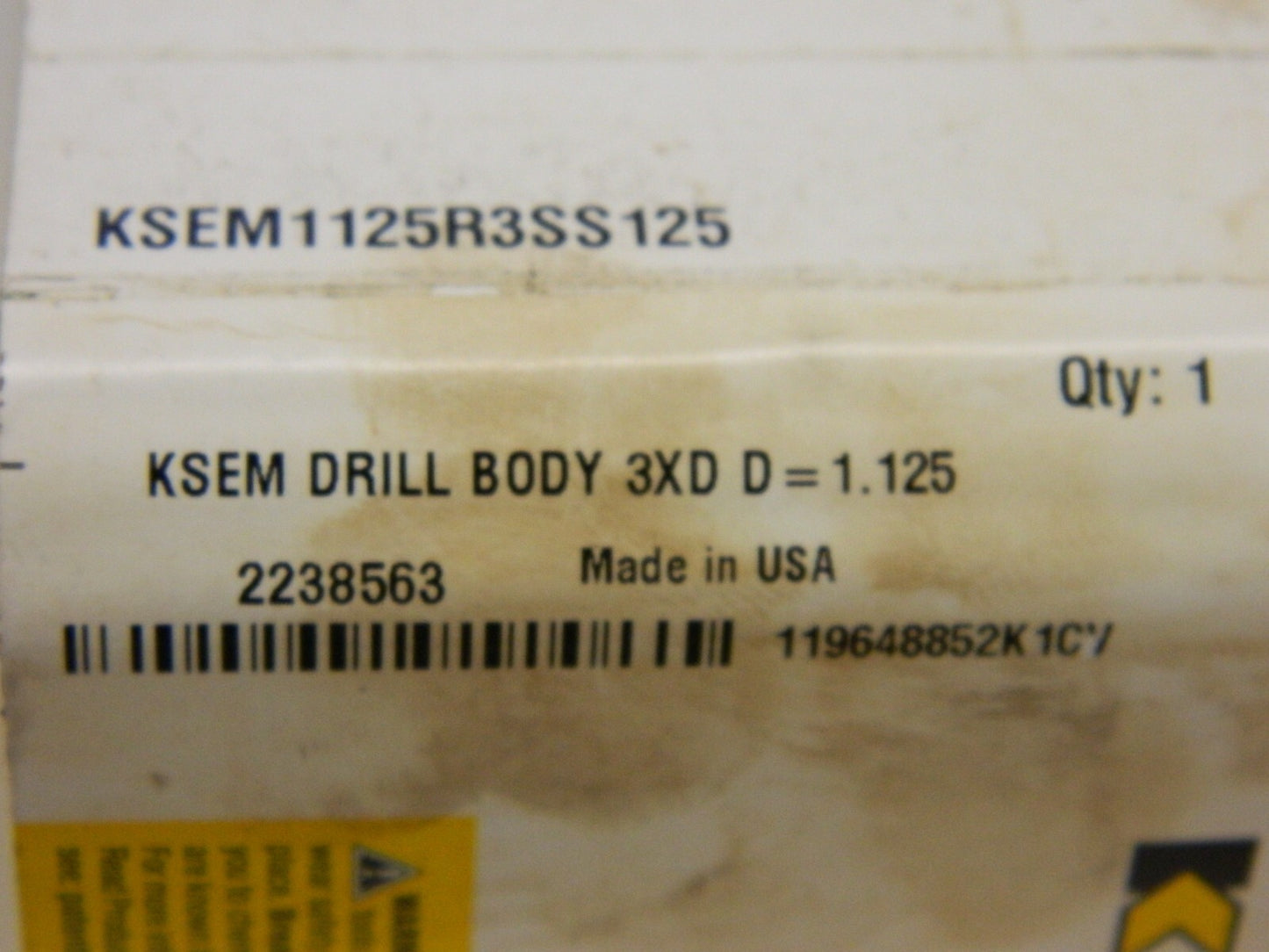 KENNAMETAL Replaceable Tip Drill: 28.58 to 29.08 mm 7.88" OAL 2238563