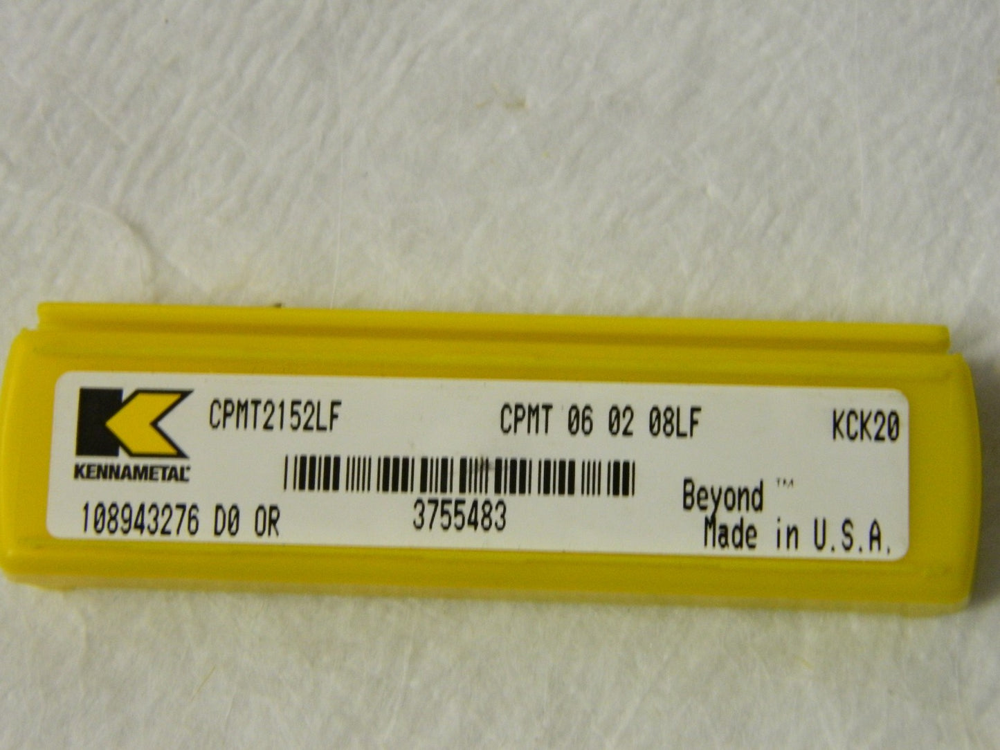 Kennametal Carbide Turning Insert CPMT2152LF KCK20 QTY 5 3755483