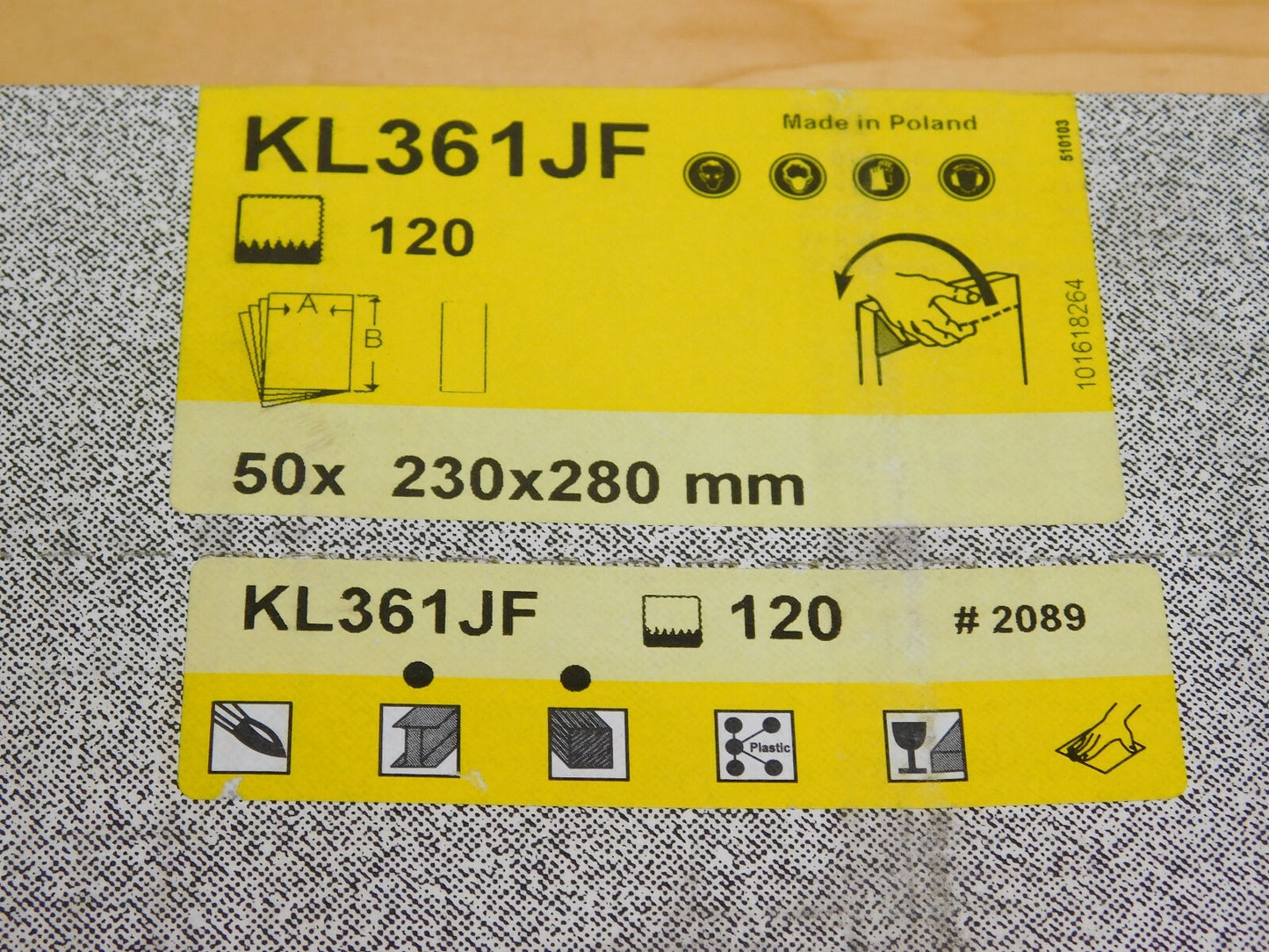 Klingspor Aluminum Oxide Sanding Sheets 9" x 11" Grit 120 KL361Jf Qty