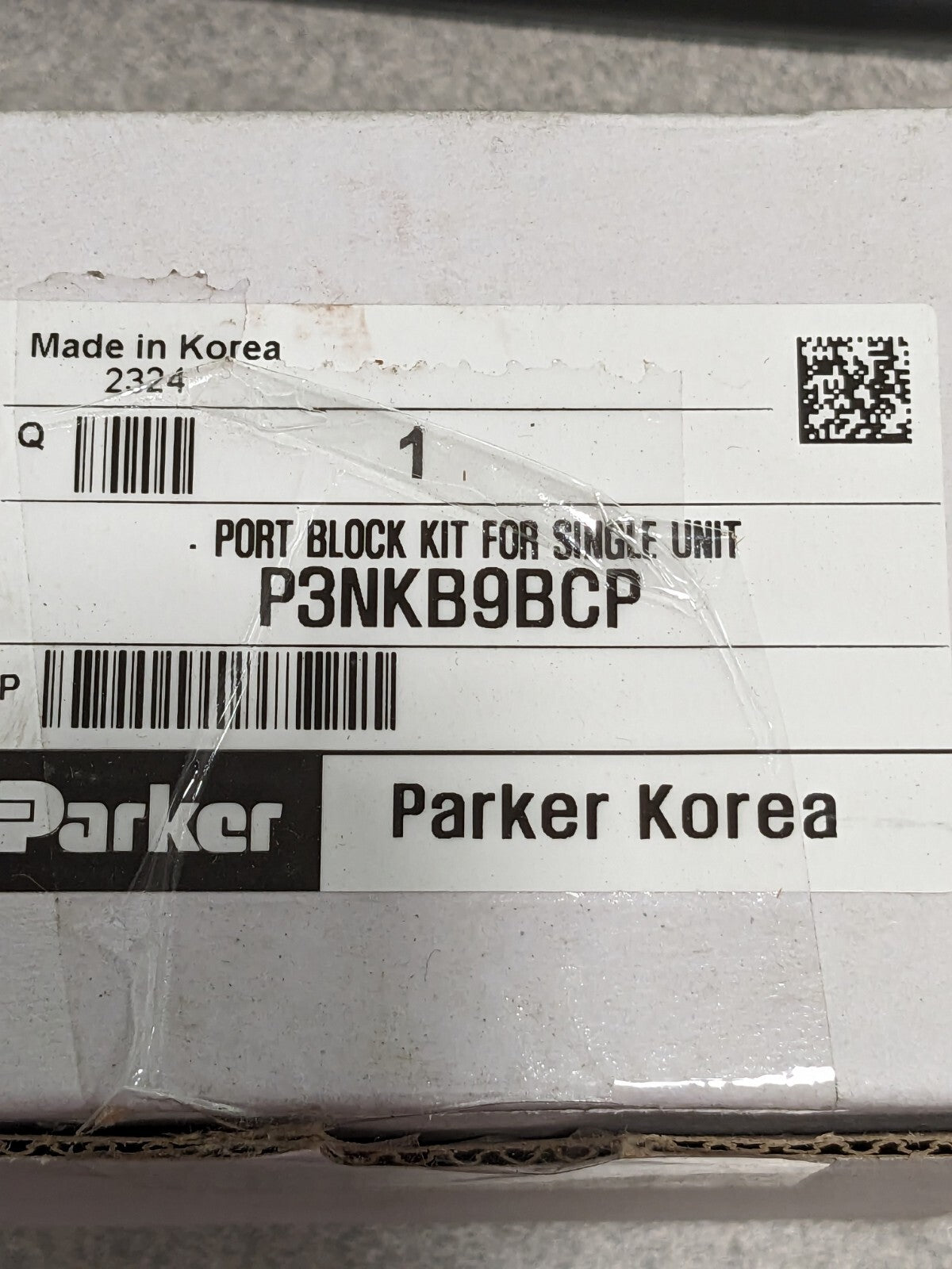PARKER FRL Modular Port Block Kit: Nitrile, 1-1/2" Port, Use with P3N P3NKB9BCP