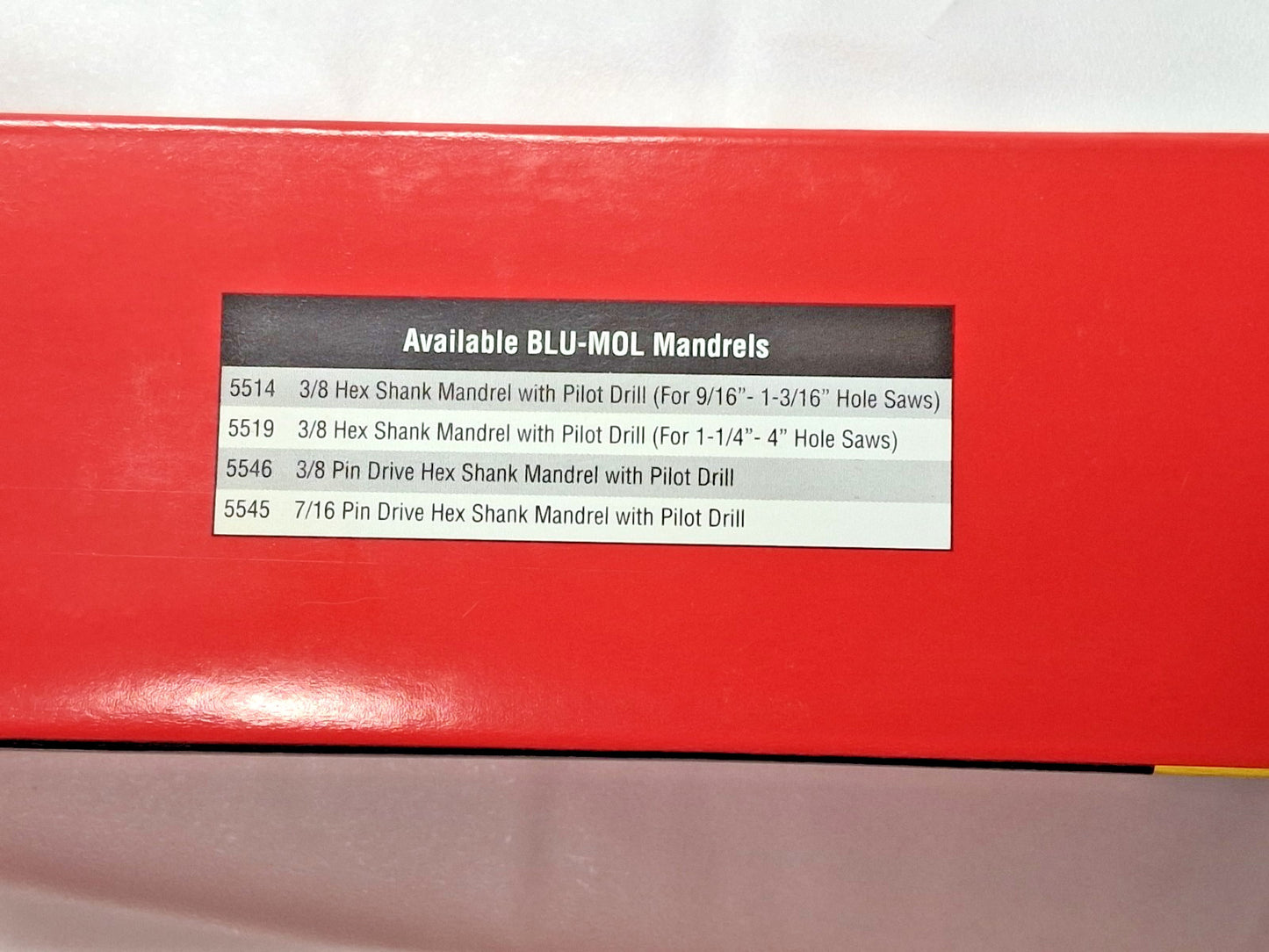 Blu Mol QTY3 Hex Shanks Pin Drive Mandrel Hole Saw Accessory 1-1/4 in. x 6" 5546