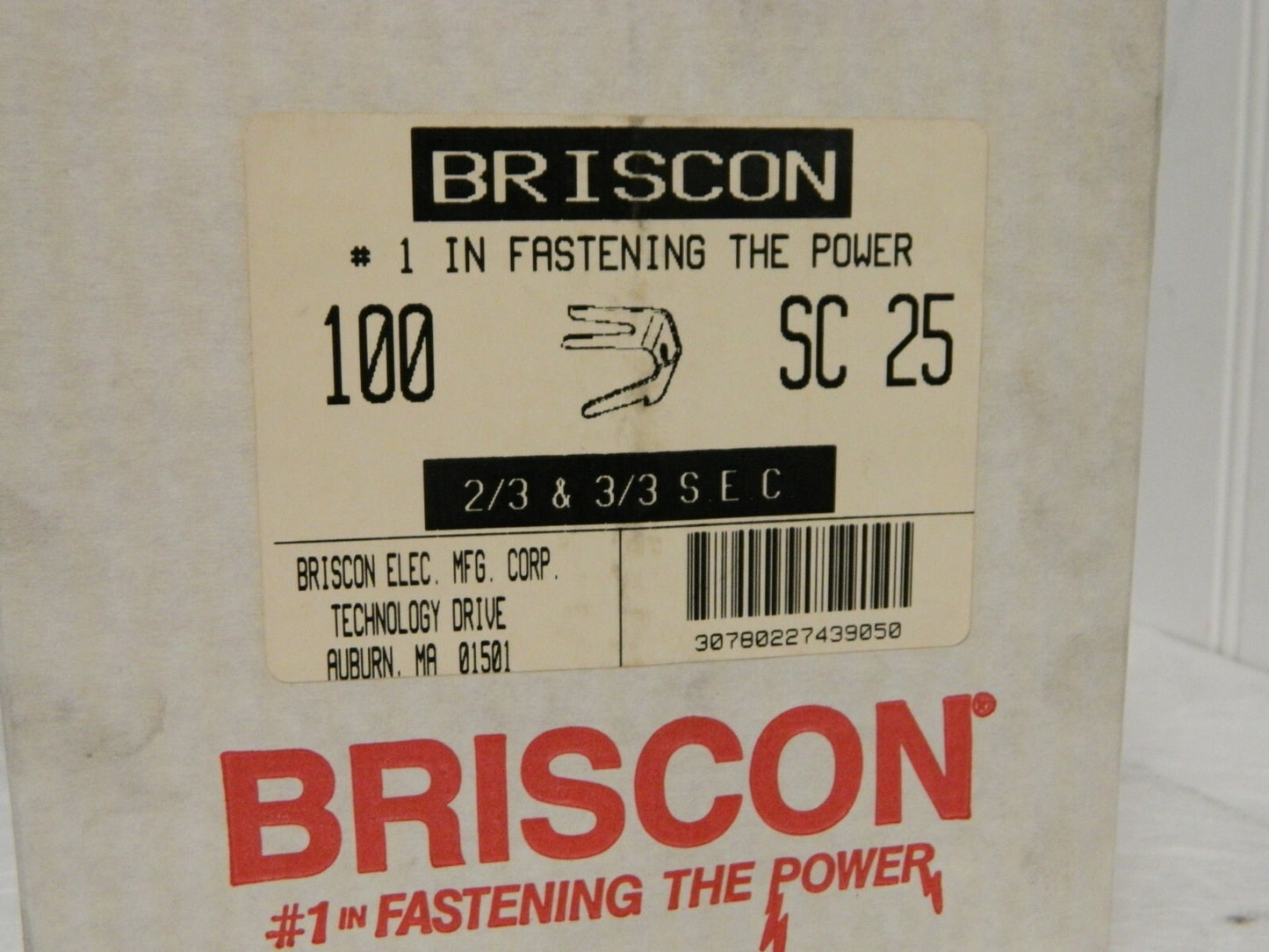 Briscon Aluminum 1-Hole Fold Over Cable Strap 2/3 AWG Qty 100 SC-25-100