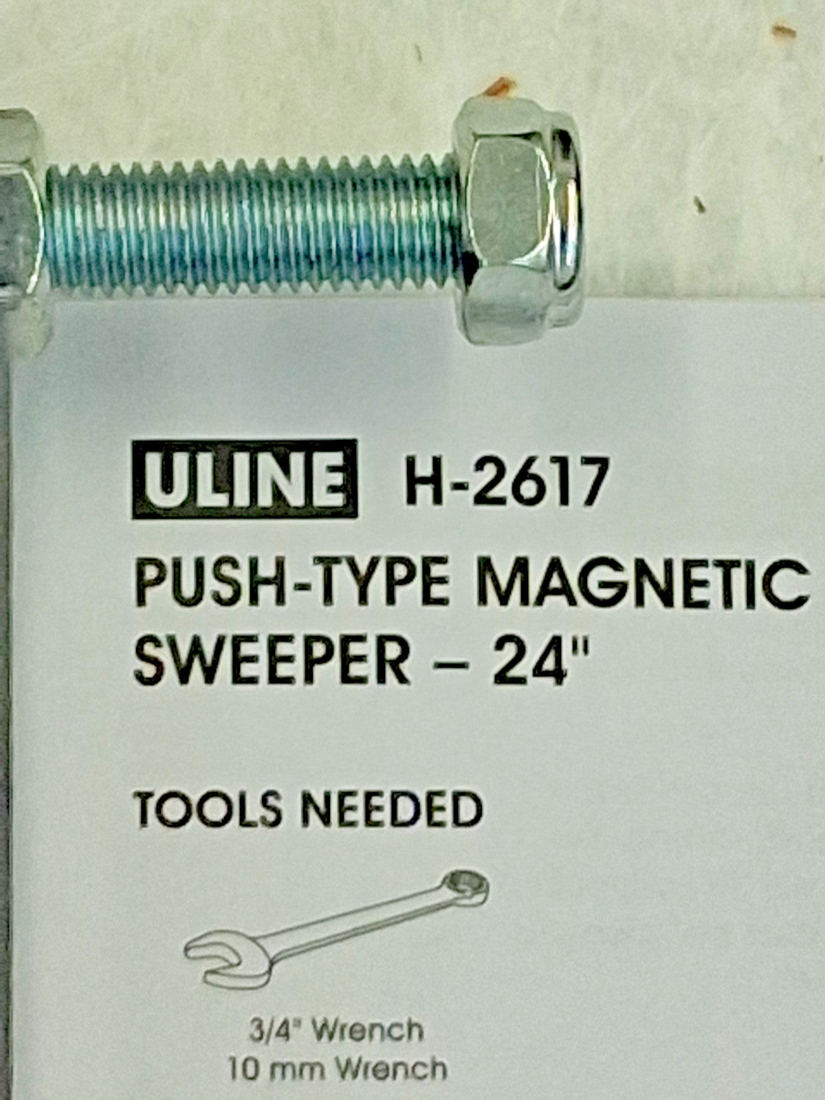 Sheilds Magnetics 24" Self-Cleaning Push Magnet Sweeper With Wheels SRS-24