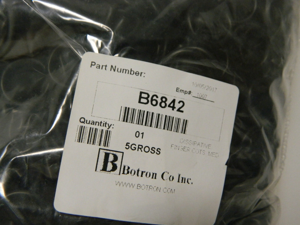 Borton Black ESD Finger Cots 7in Medium Approx. 700 B6842