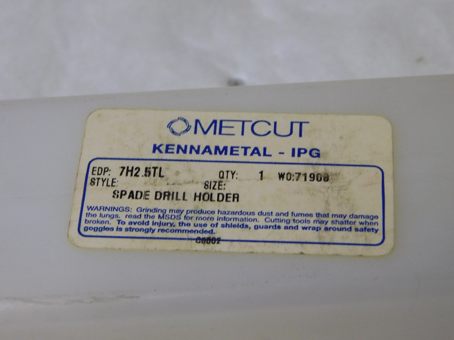 Metcut 3MT Taper Shank Spade Blade Holder 1.187-1.380 Dia 14.19 OAL 7H2.5TL