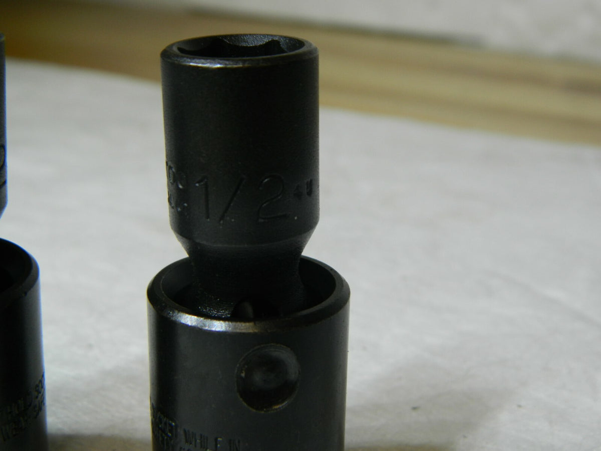 Proto 1/2" Drive 1/2" Standard Universal Impact Socket Qty 2 6 Points