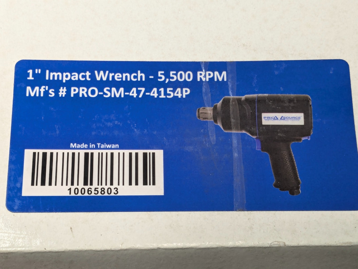 PRO-SOURCE Air Impact Wrench 1" Dr 5500 RPM 200 to 1200 Ft/Lb Pro-SM-47-4154P