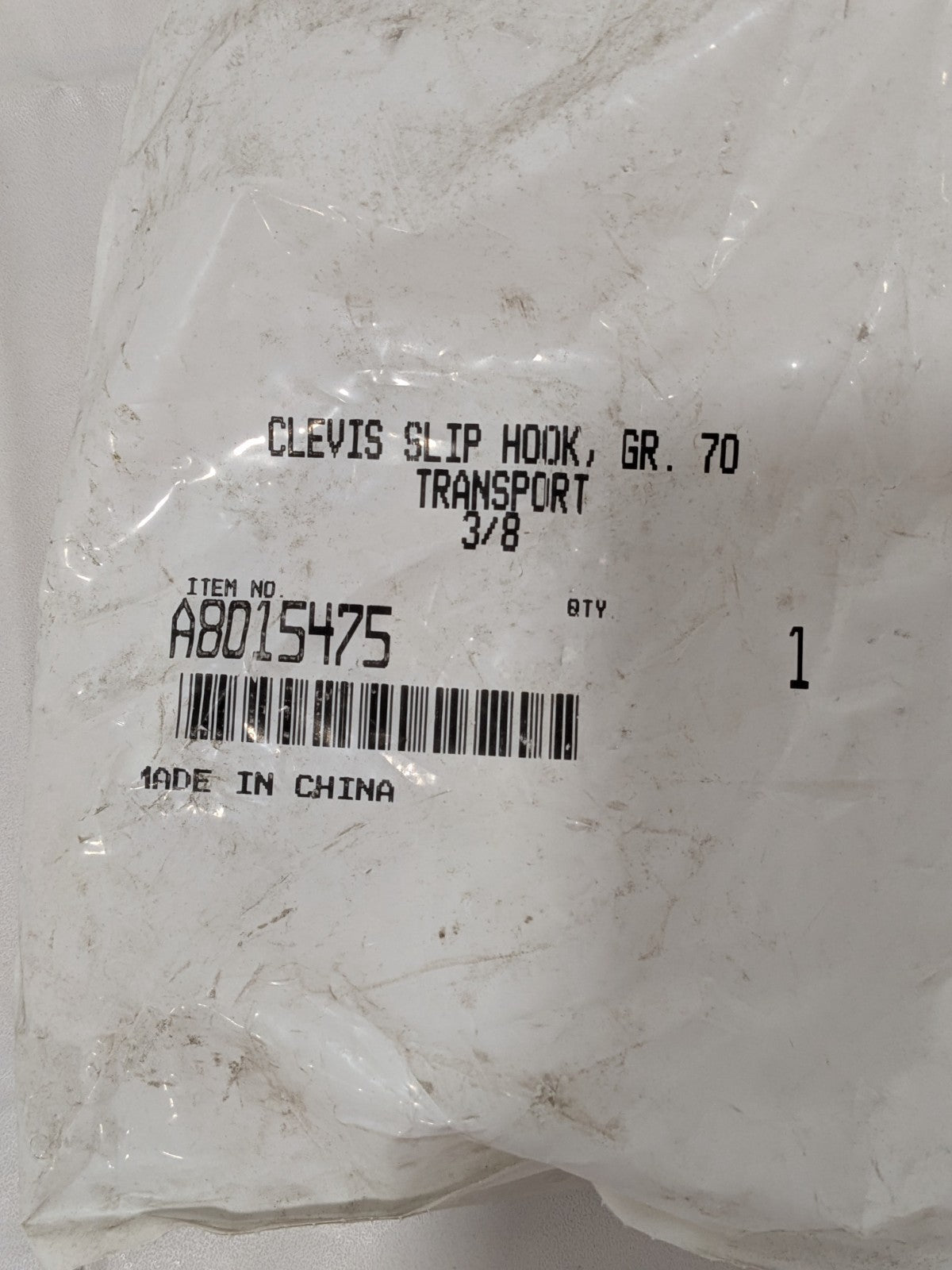 70 Chain Grade Clevis Hook 3/8" Chain Dia, 6,600 Lb Capacity A8015475