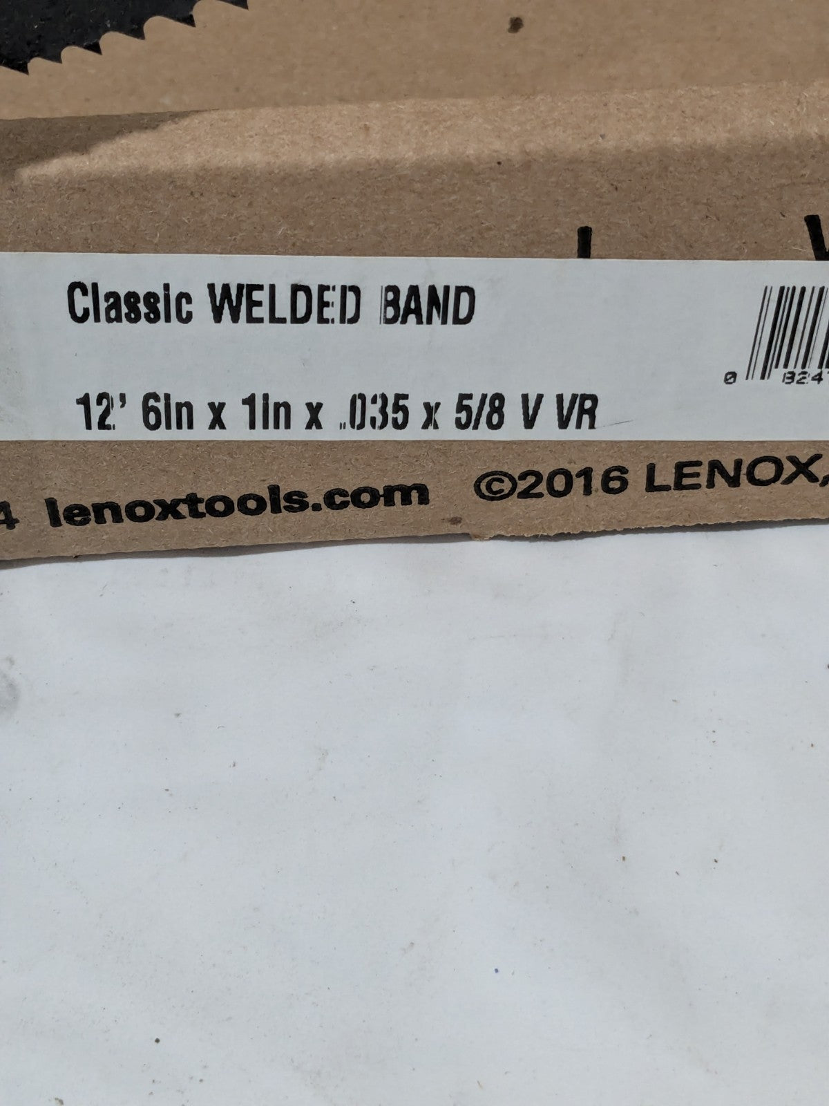 Lenox Welded Bandsaw Blade: 12' 6 Long x 1" Wide x 5 to 8 TPI 87912CLB