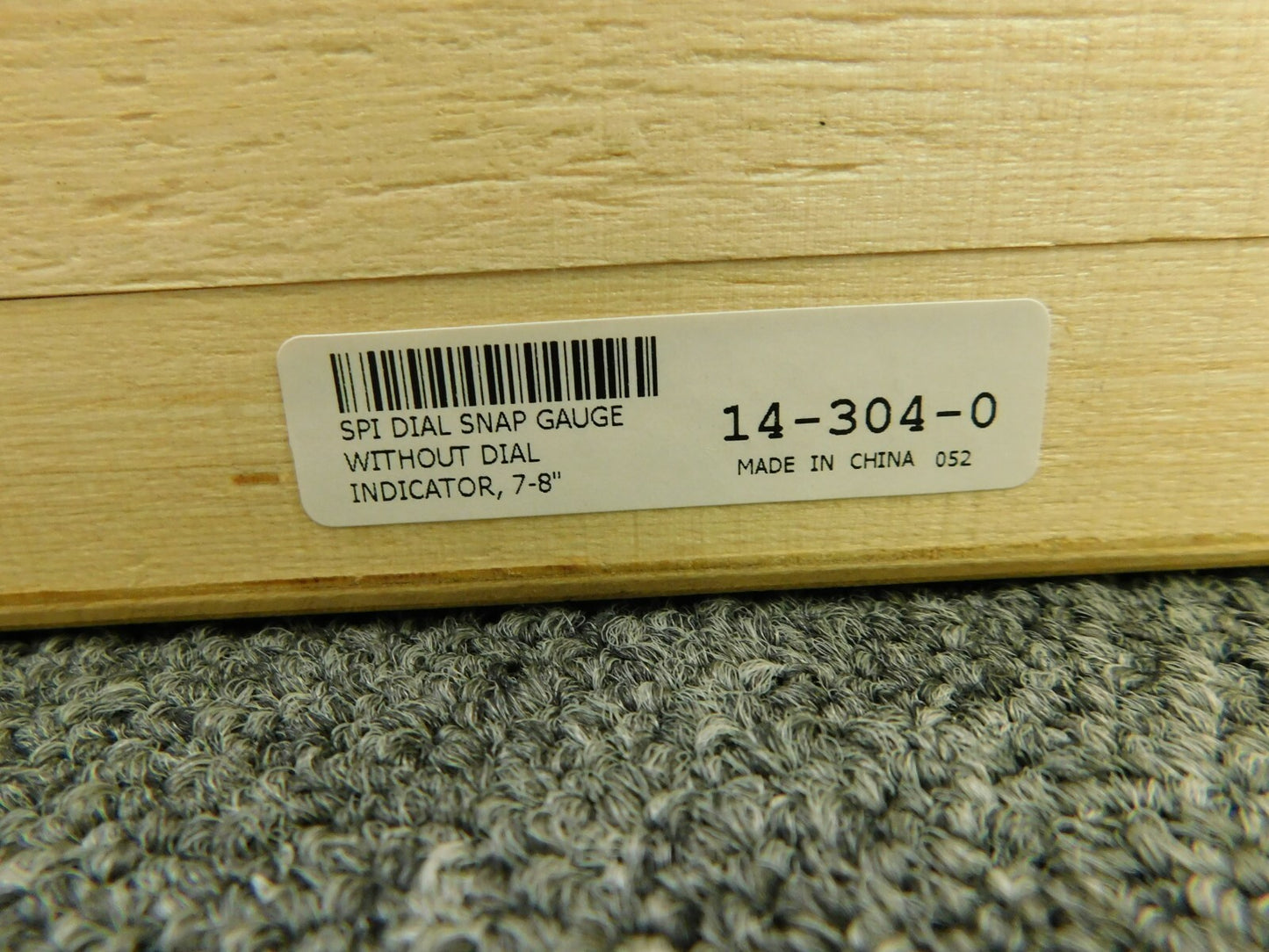 SPI Snap Gage 6 - 7 Range 7/16 x 9/16 Flat Carbide Anvils 14-304-0