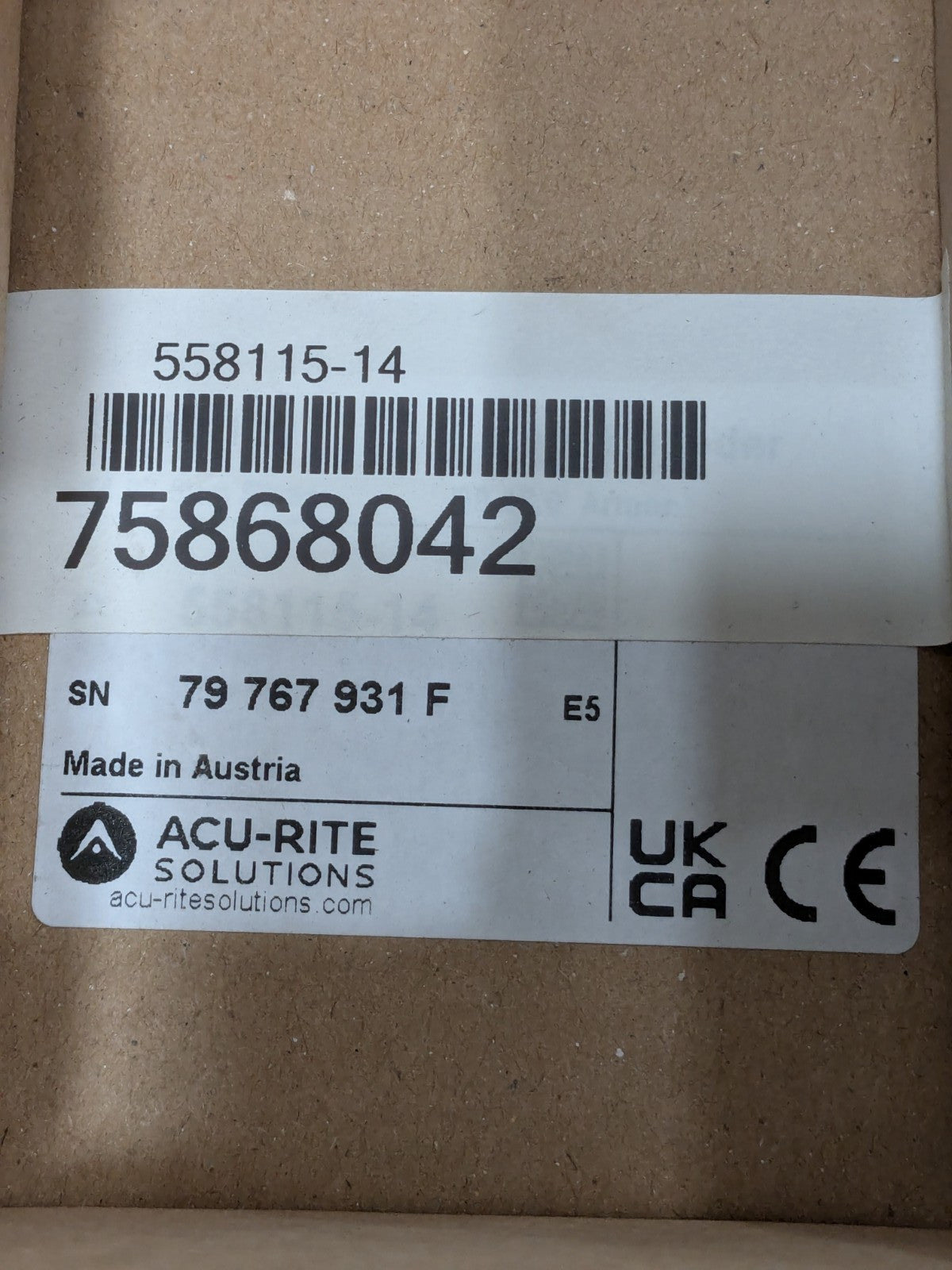 Acu-Rite DRO Linear Scale: 14" Max Measuring, 0.000200" Resolution 558115-14