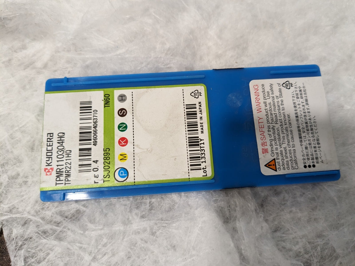 KYOCERA Turning Inserts 10pk: TPMR221HQ TN60, Cermet TSJ02895
