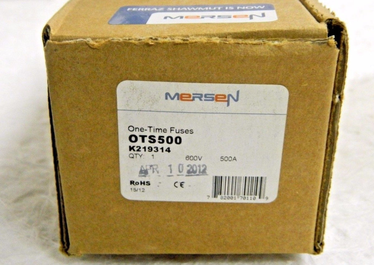 Mersen Ferraz Shawmut Fast Acting General Purpose Fuse 600 VAC 500 AMP OTS500