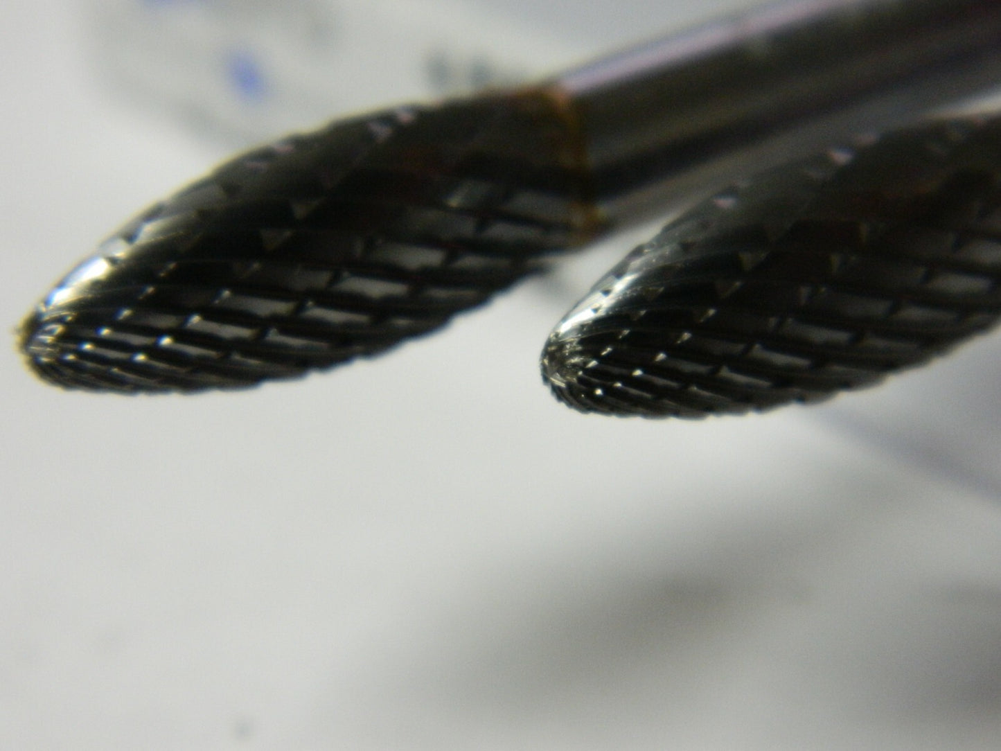 SGS SH-2L6, 5/16" Cut Diam, 1/4" Shank Diam, Carbide Double Cut Flame Burr QTY 2
