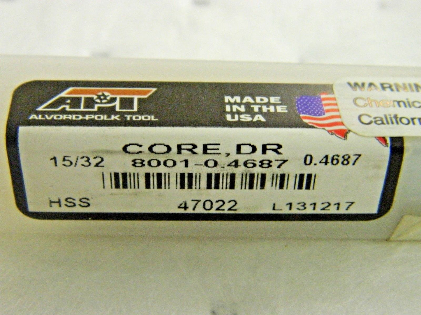 Alvord Polk Tool Core Drills HSS RH 15/32" x 7-1/2" OAL 4FL Qty 2 4702